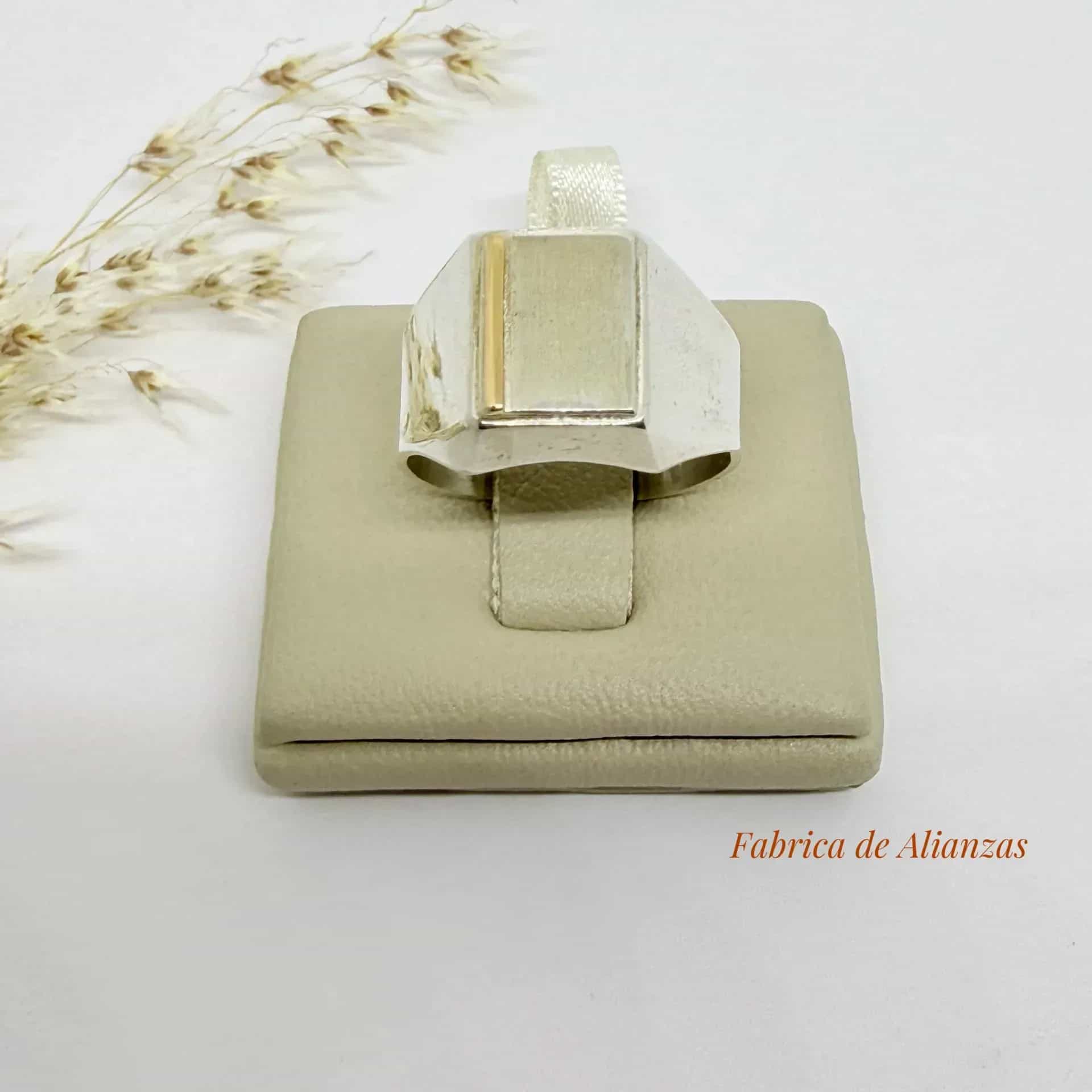 Anillo Sello Rectangular 10 por 8 milímetros.