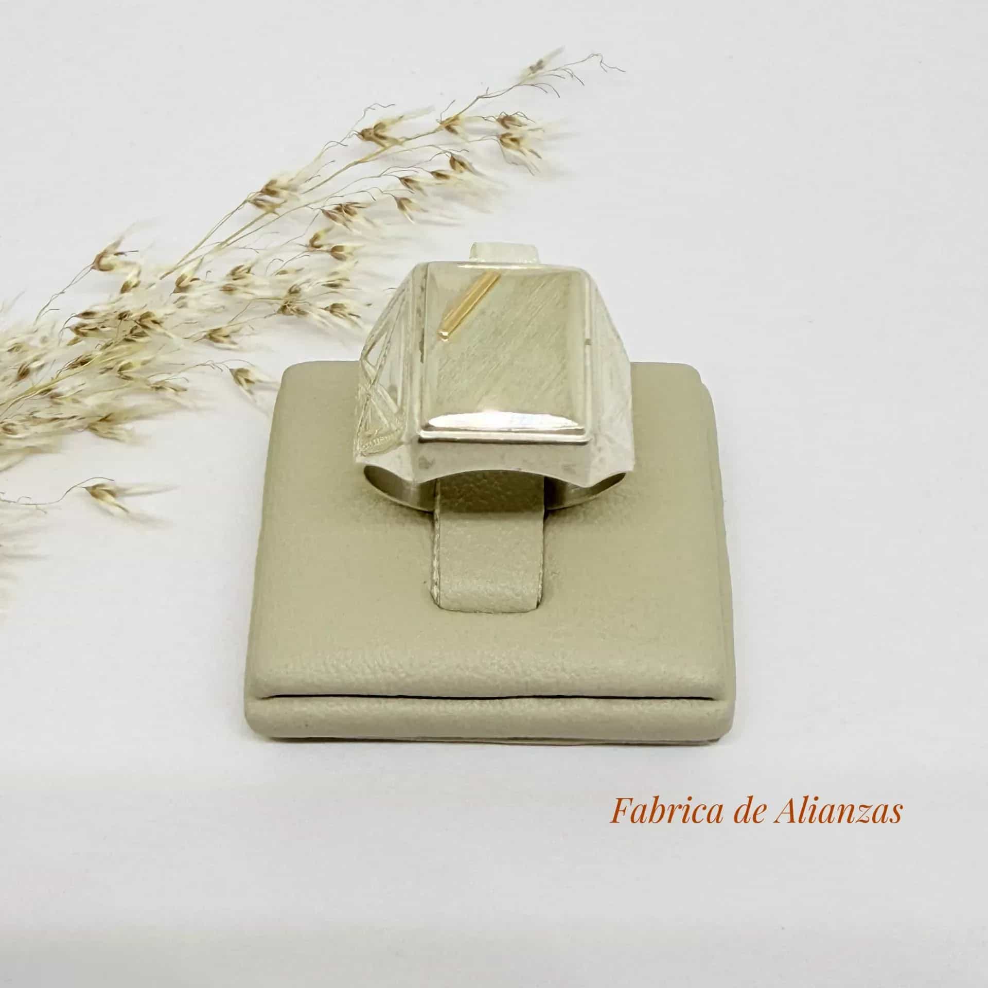 Anillo Sello Rectangular 13 por 11 milímetros