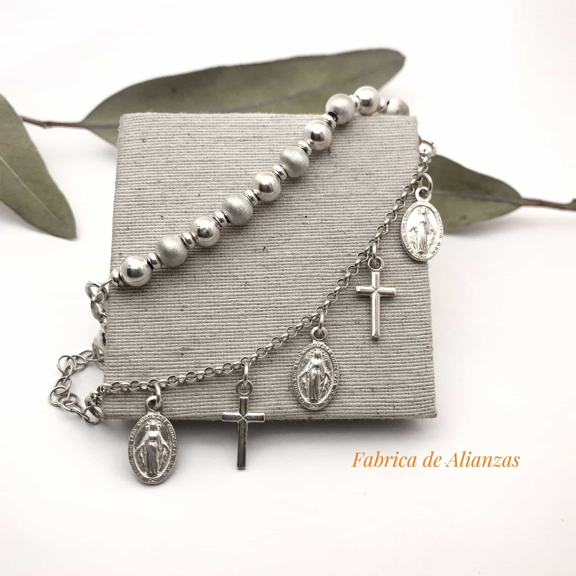 Pulsera Cruce y Medalla Milagrosa
