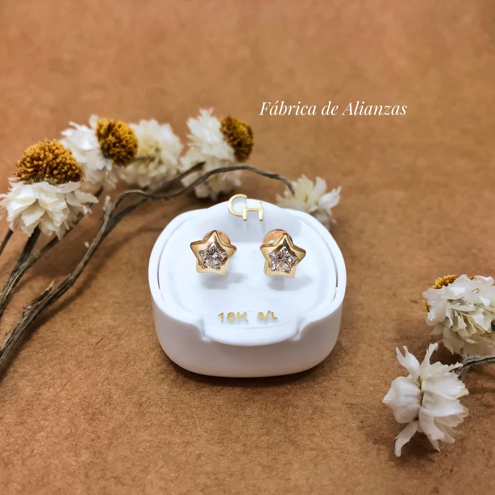 Aro Abridor Estrella Piedra Blanca Grande