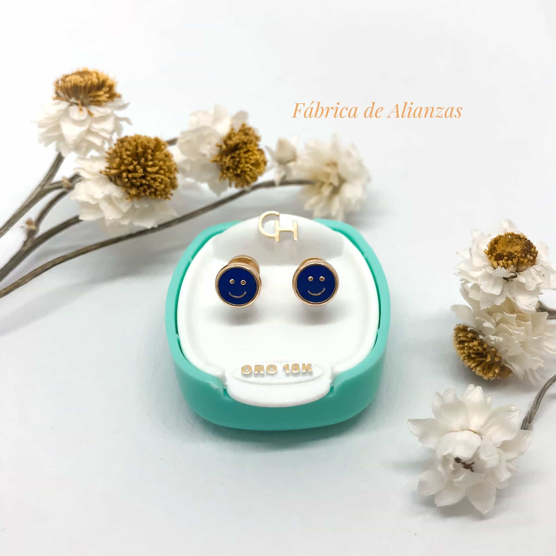 Aro Abridor Carita Laqueada Azul