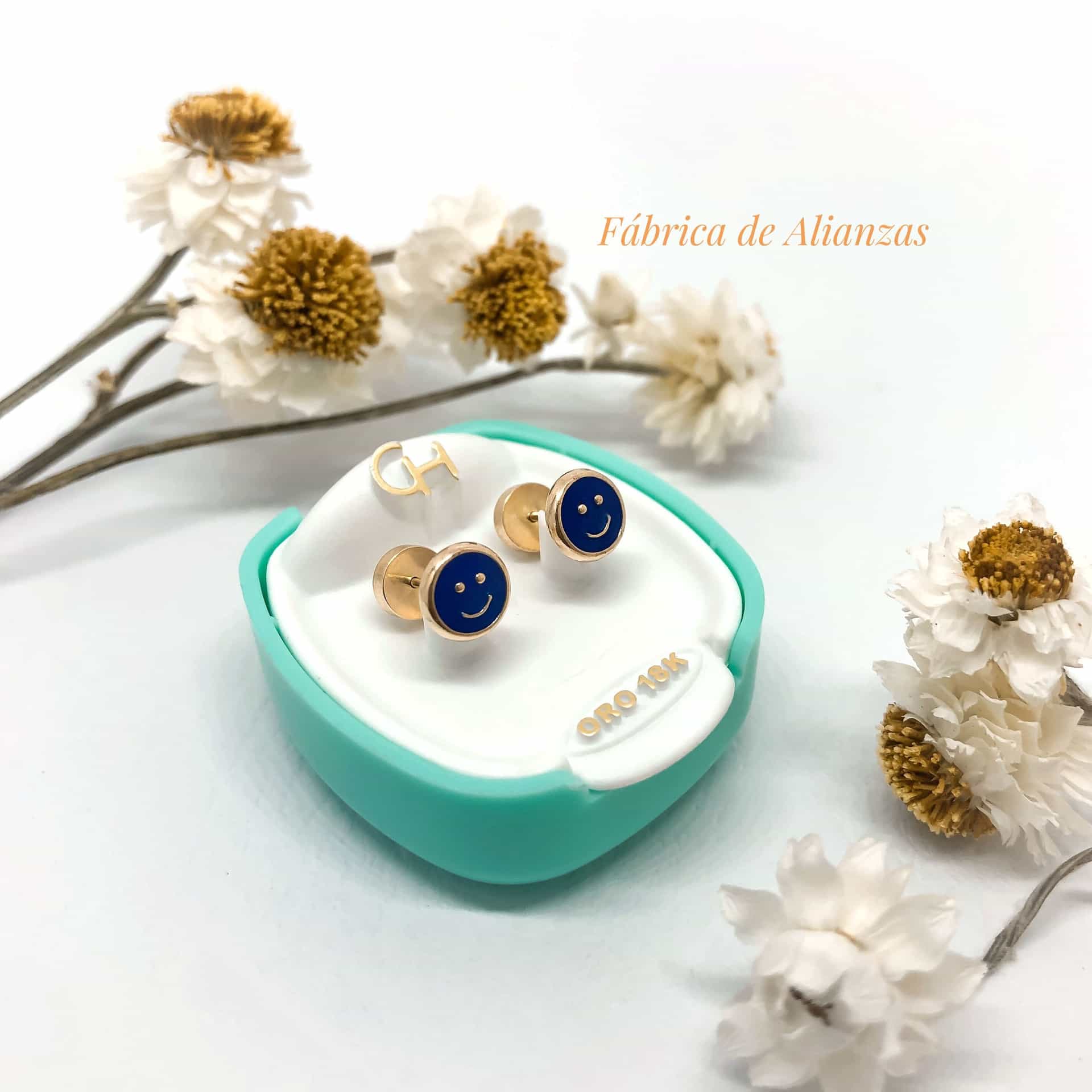 Aro Abridor Carita Laqueada Azul