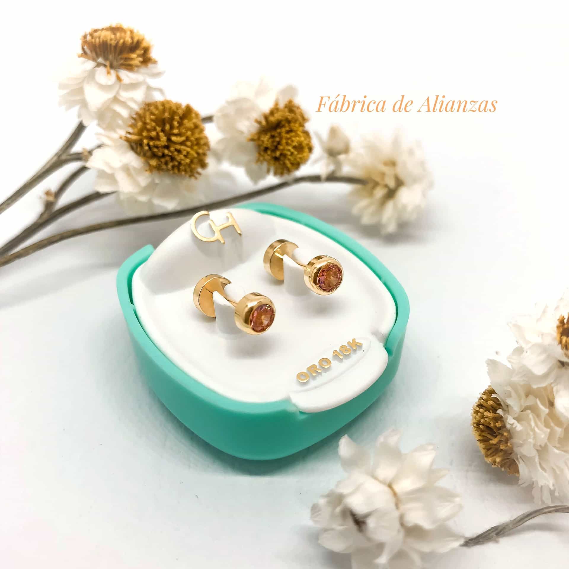Aro Abridor Tubito Piedra Rosa