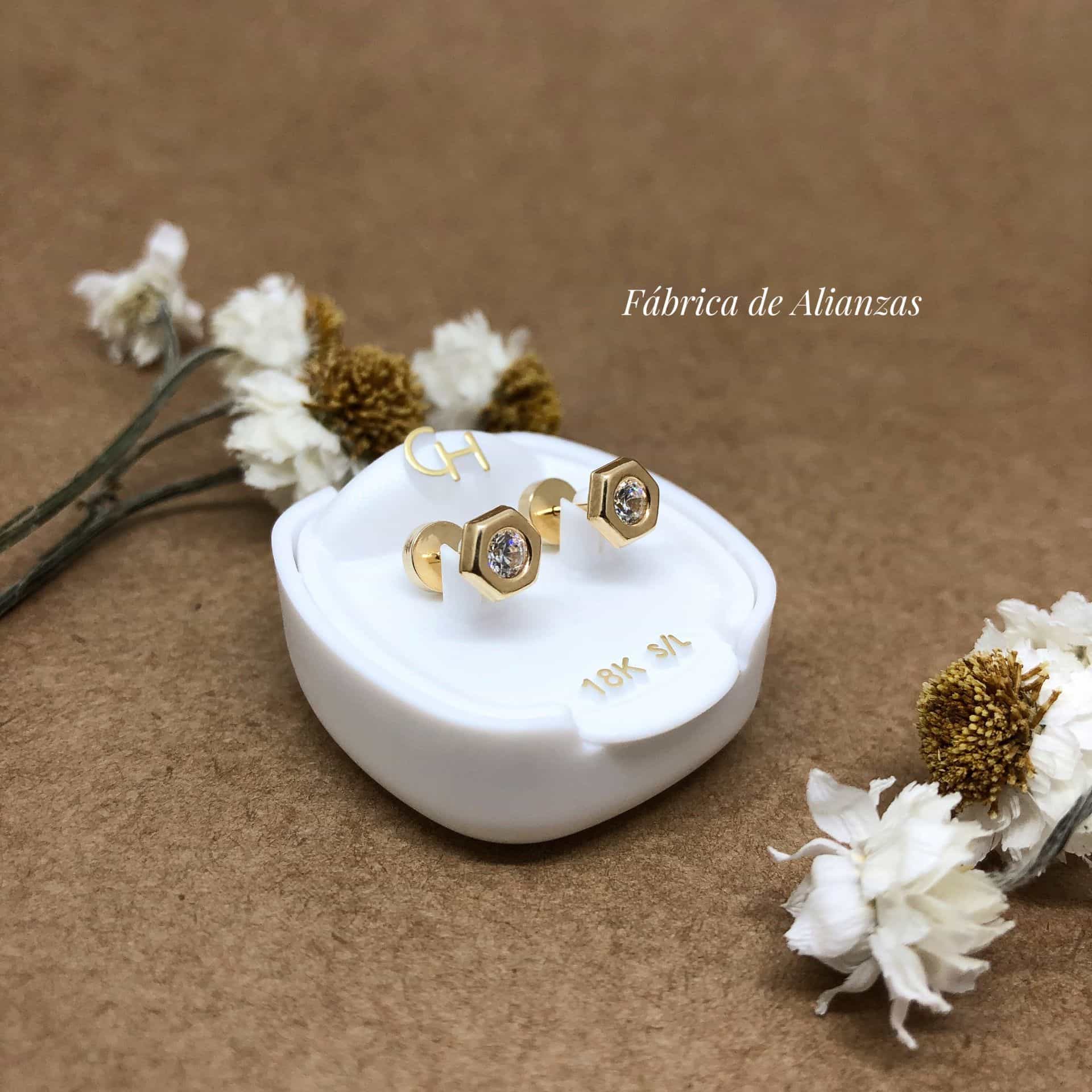 Aro Abridor Hexagonal Piedra Blanca