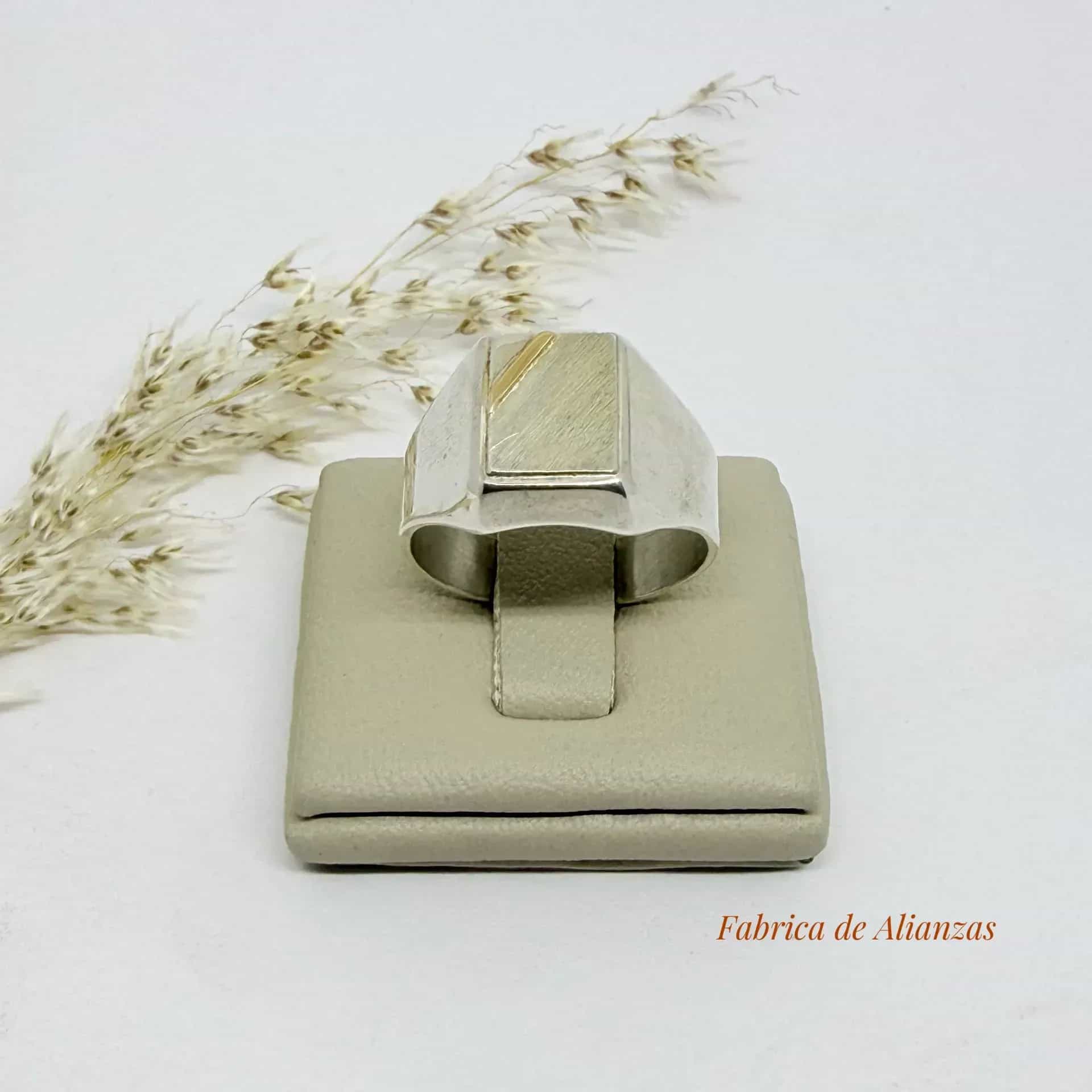 Anillo Sello Rectangular 11 por 8 milímetros