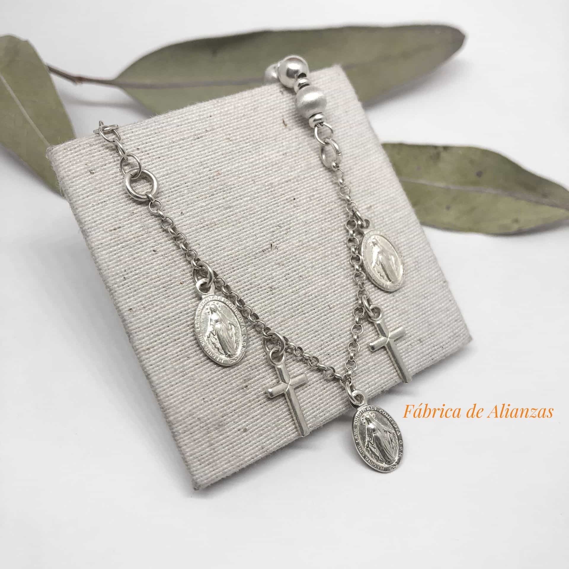 Pulsera Cruce y Medalla Milagrosa