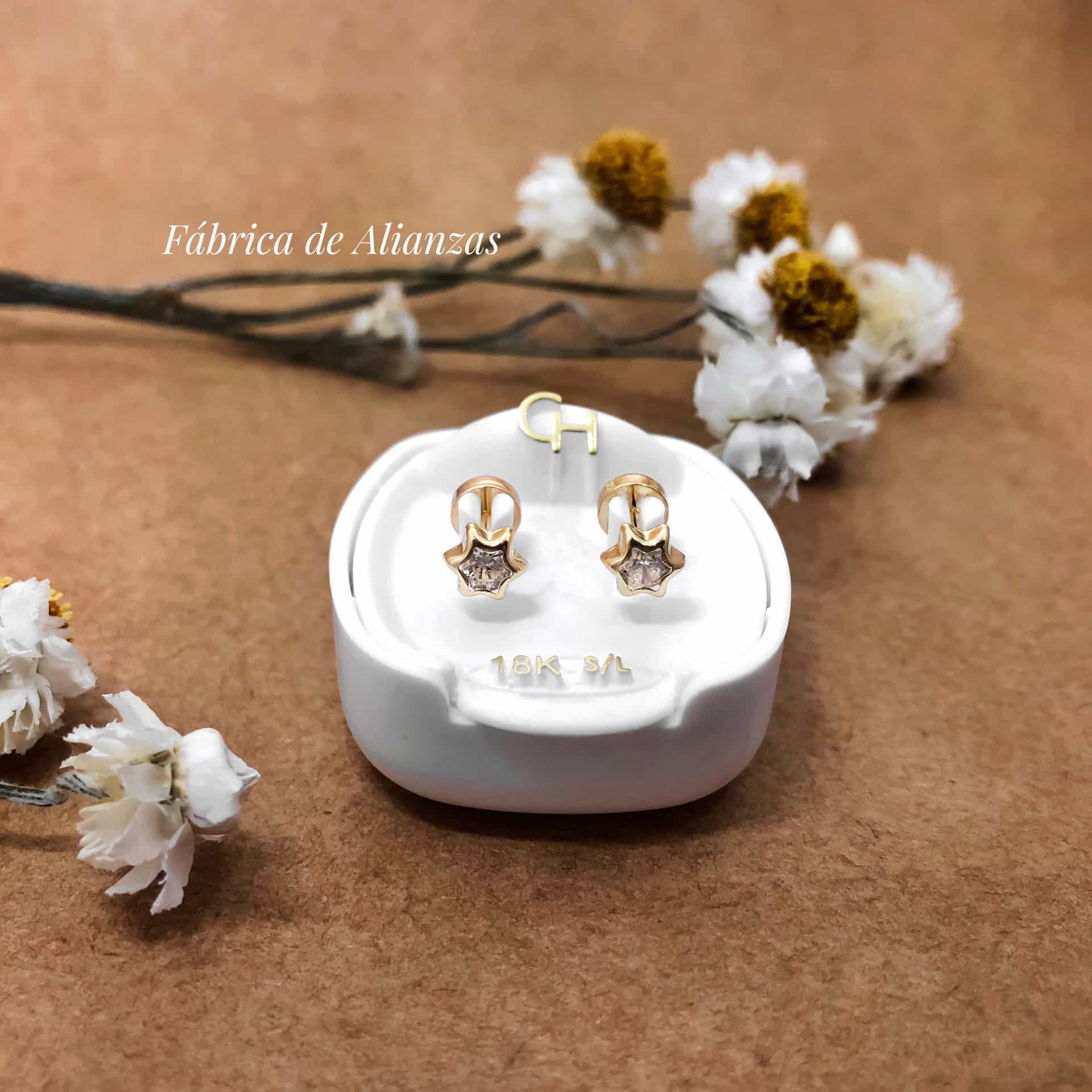 Aro Abridor Estrella Piedra Blanca Chica
