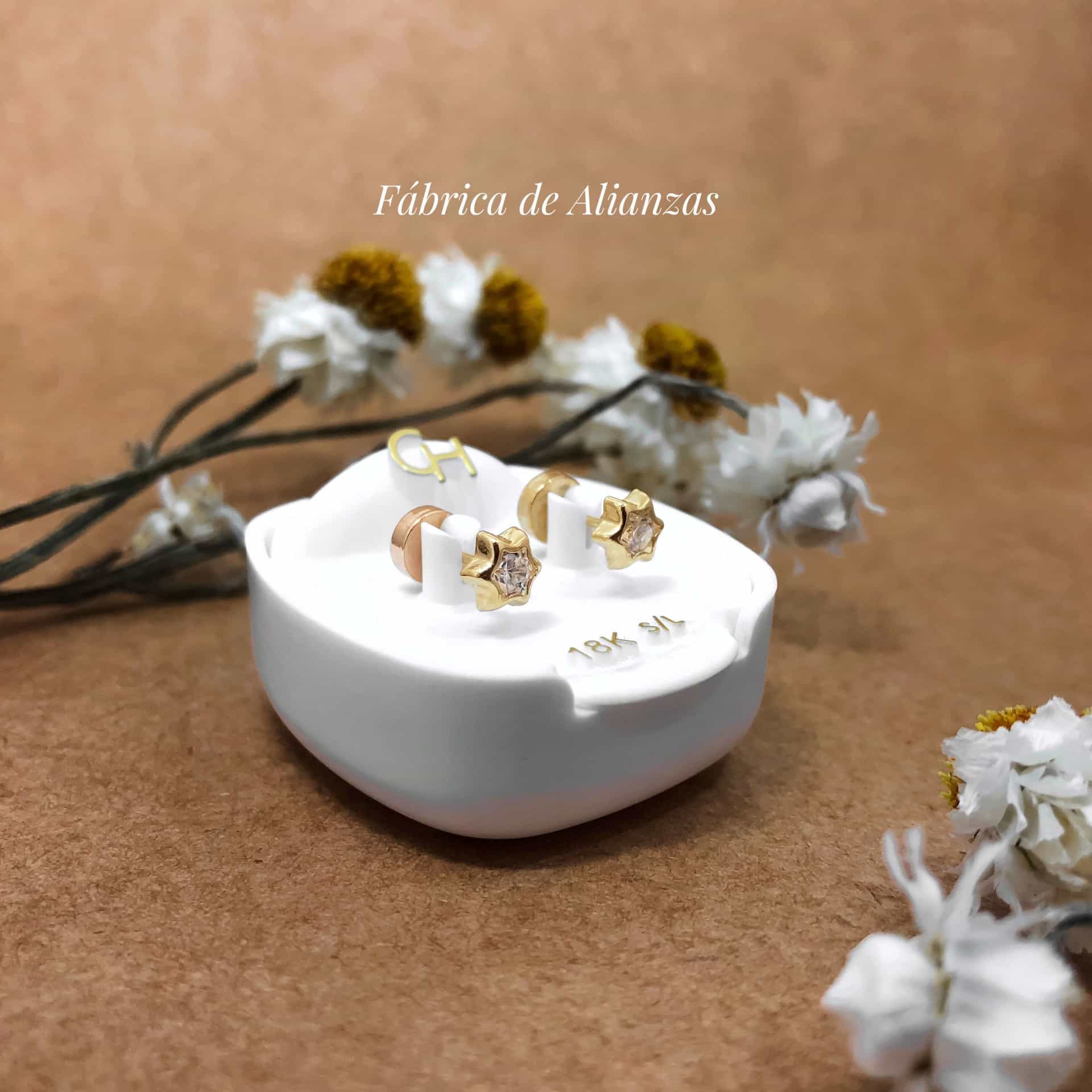 Aro Abridor Estrella Piedra Blanca Chica