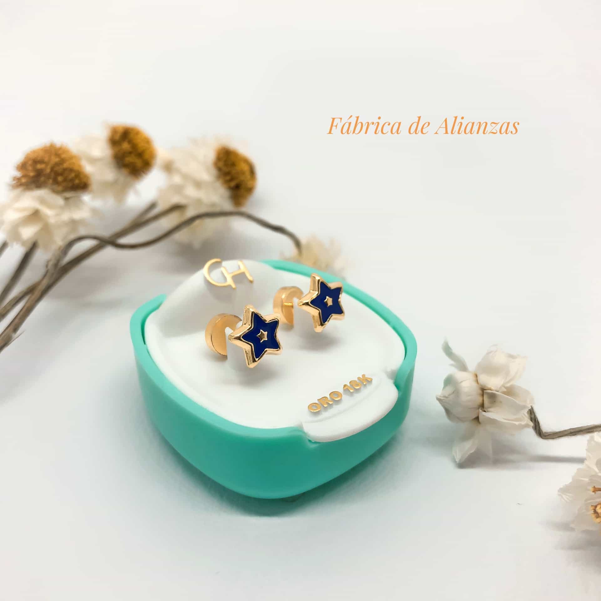 Aro Abridor Estrella Laquedada Azul