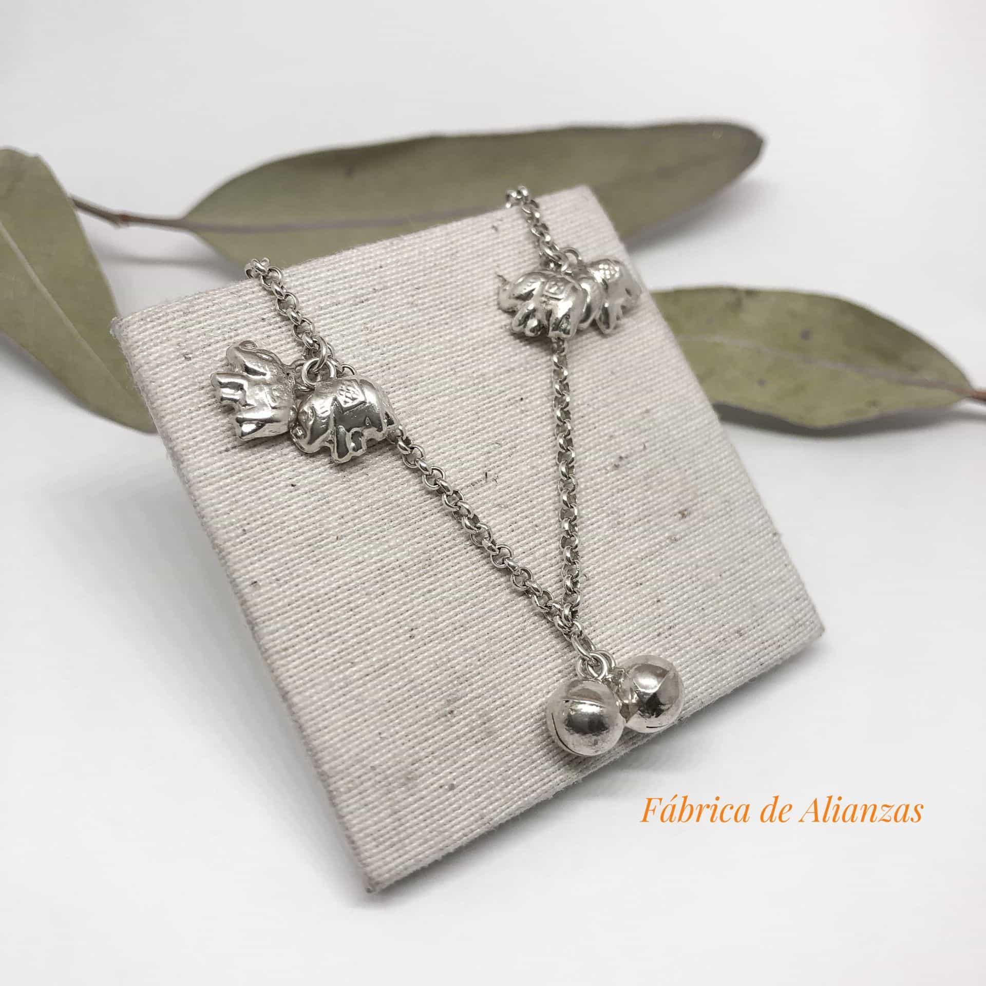 Pulsera Elefantes Y Llamador de Angeles
