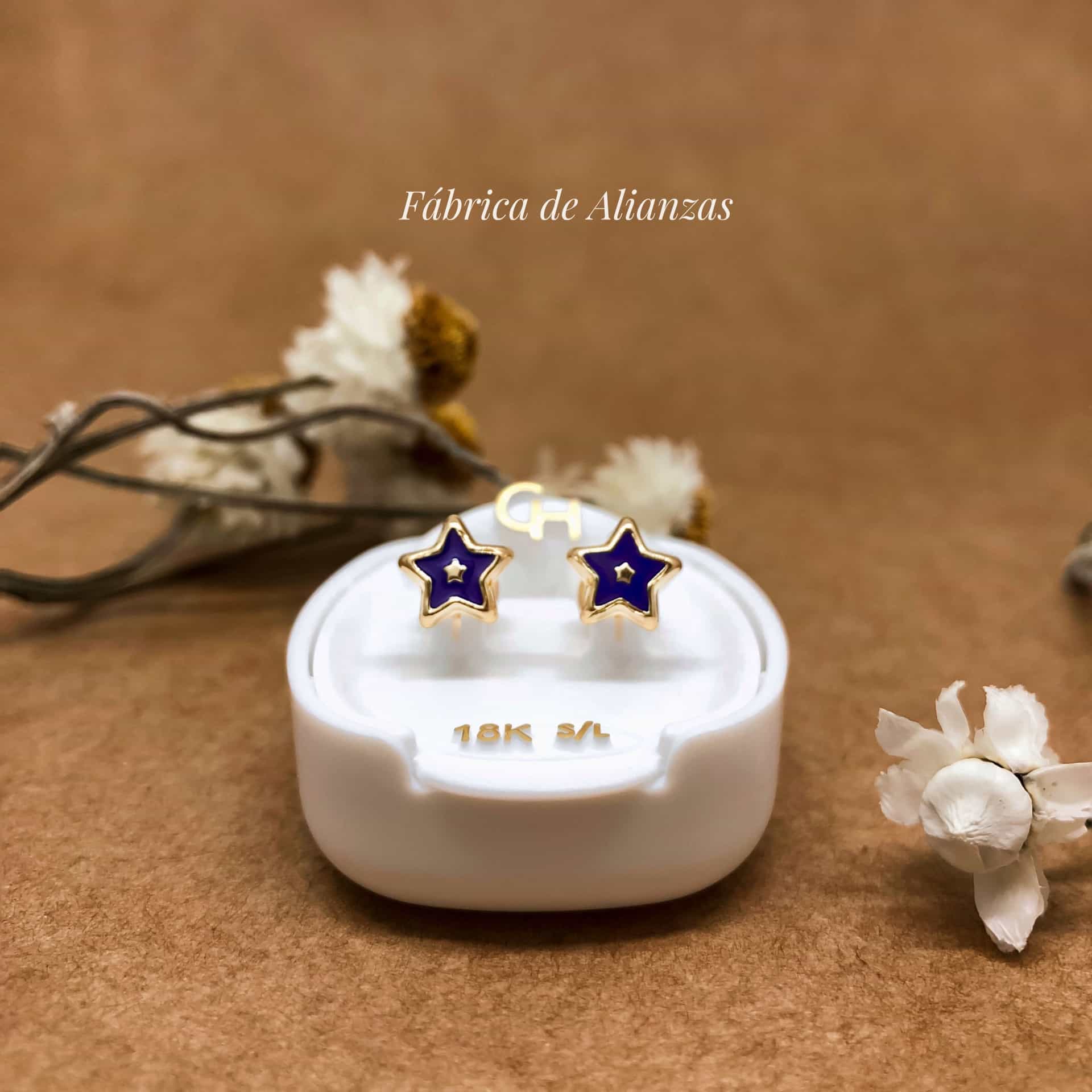 Aro Abridor Estrella Laqueada Azul