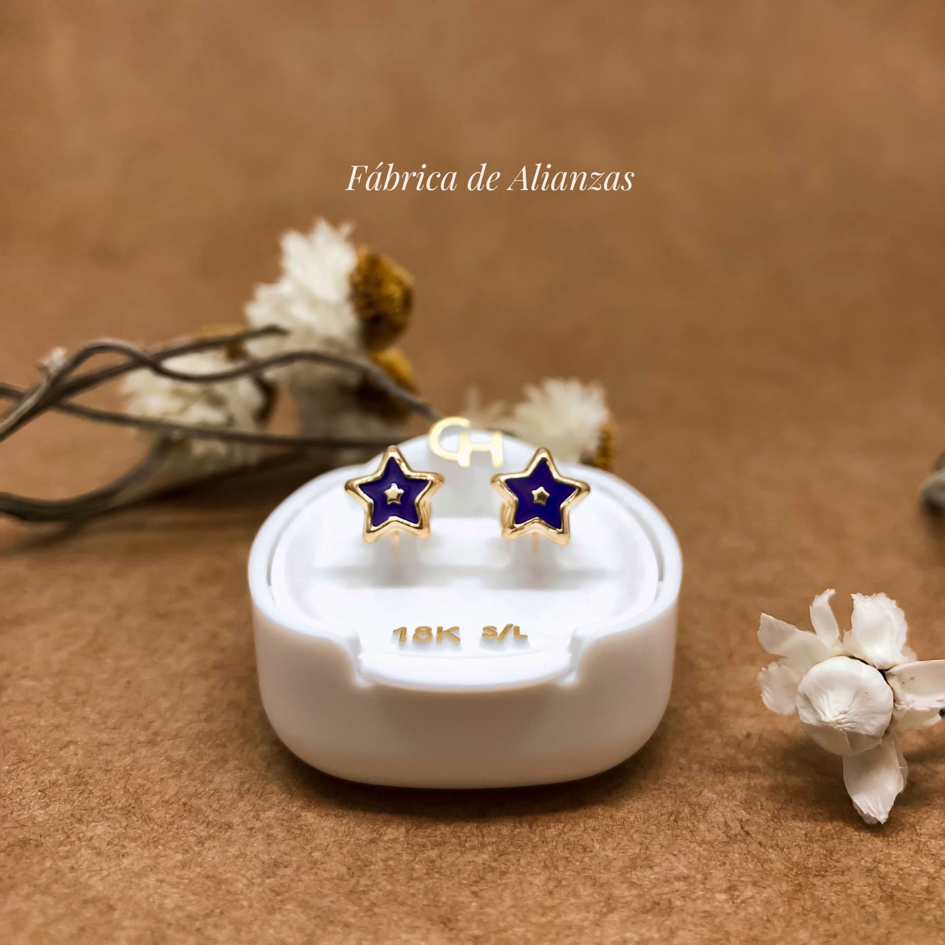 Aro Abridor Estrella Laqueada Azul