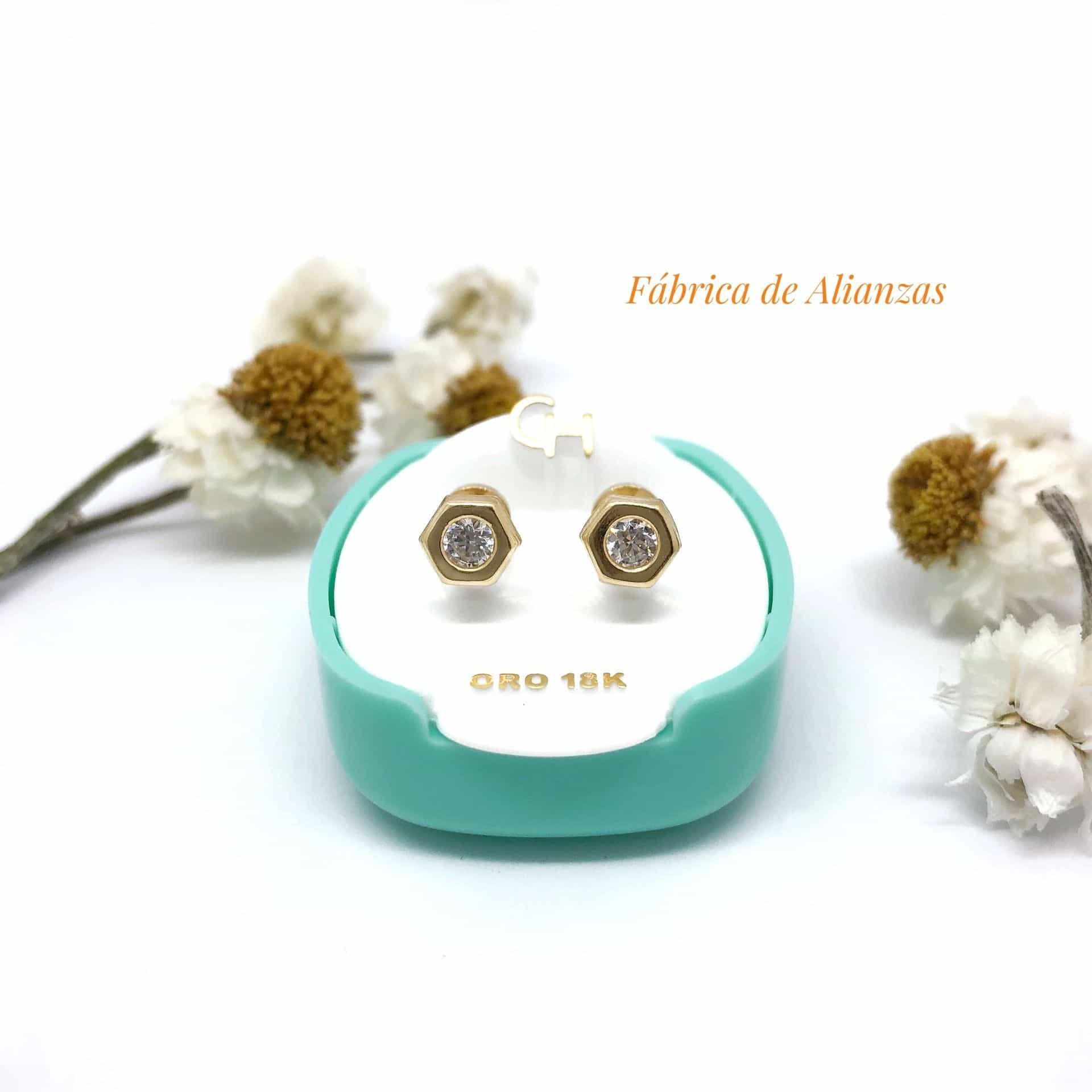 Aro Abridor Hexagonal Piedra Blanca