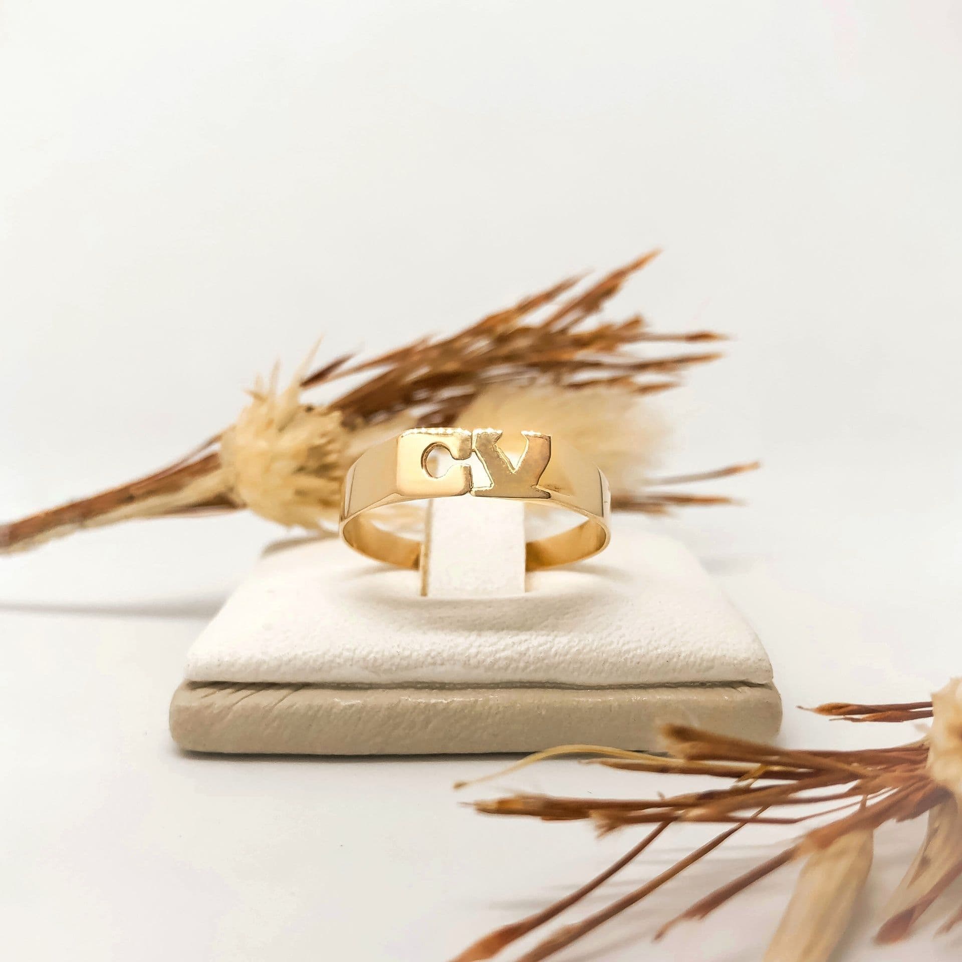 Anillo Doble Letra 2 Grs