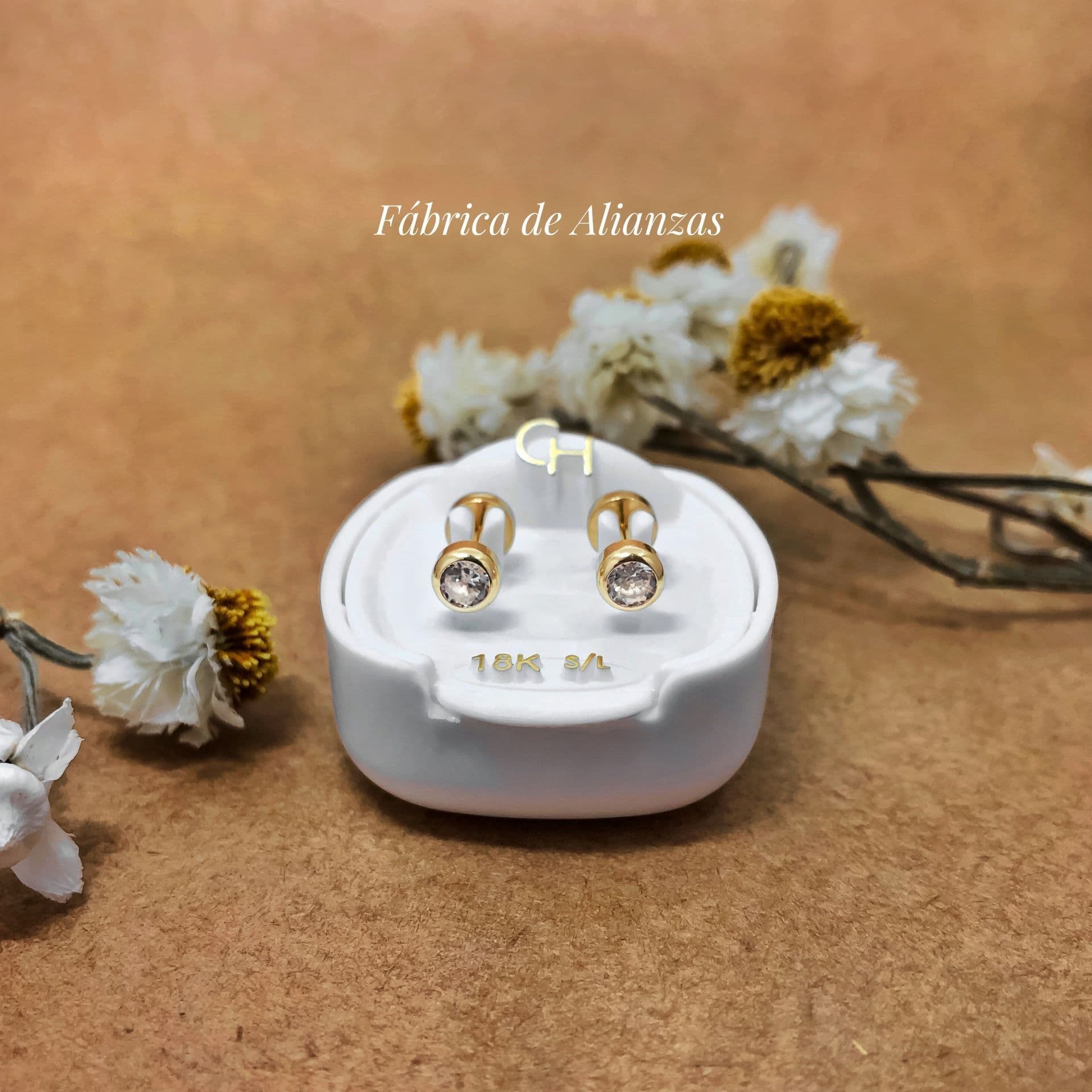 Aro Abridor Tubito Piedra Blanca