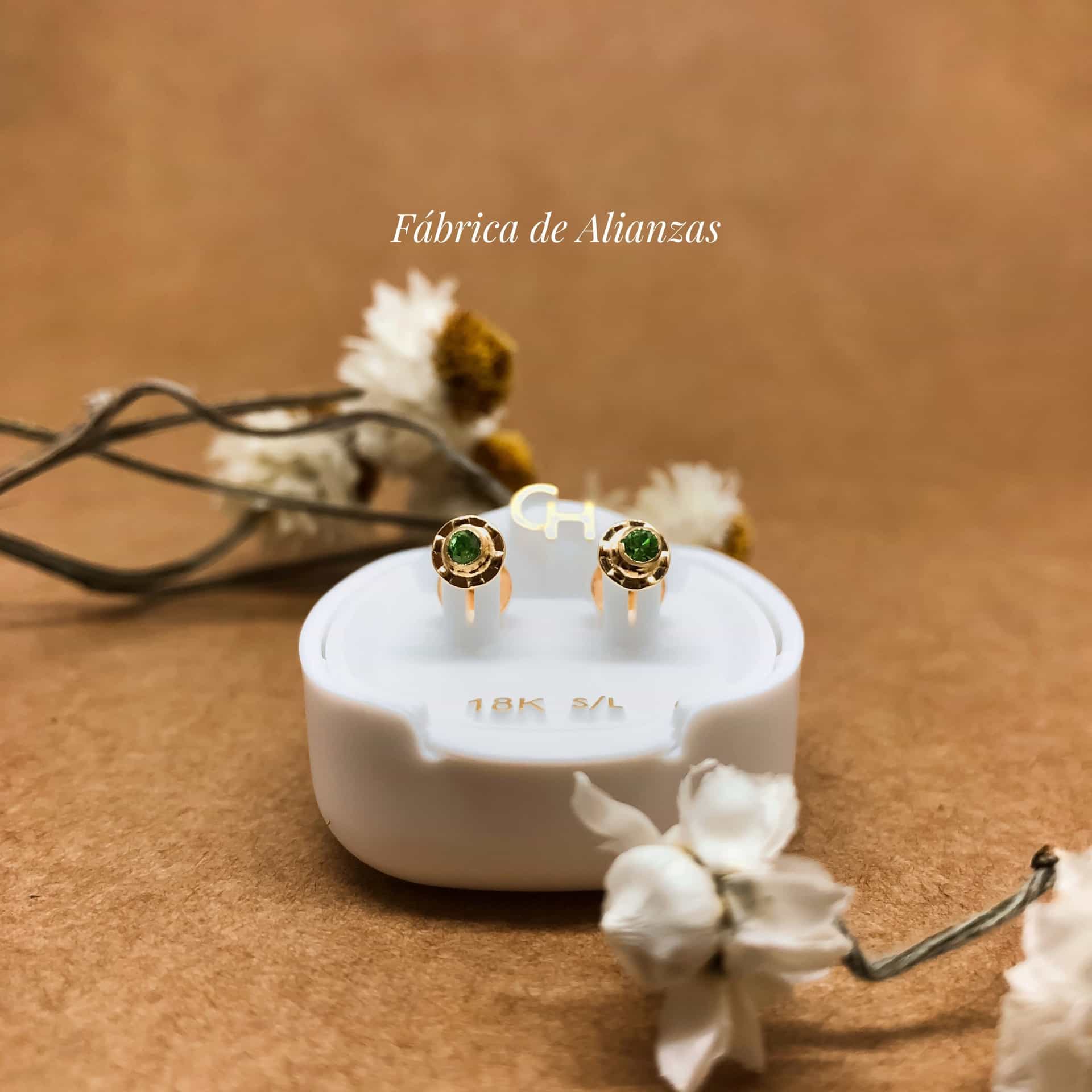 Aro Abridor Piedra Verde Claro Chico