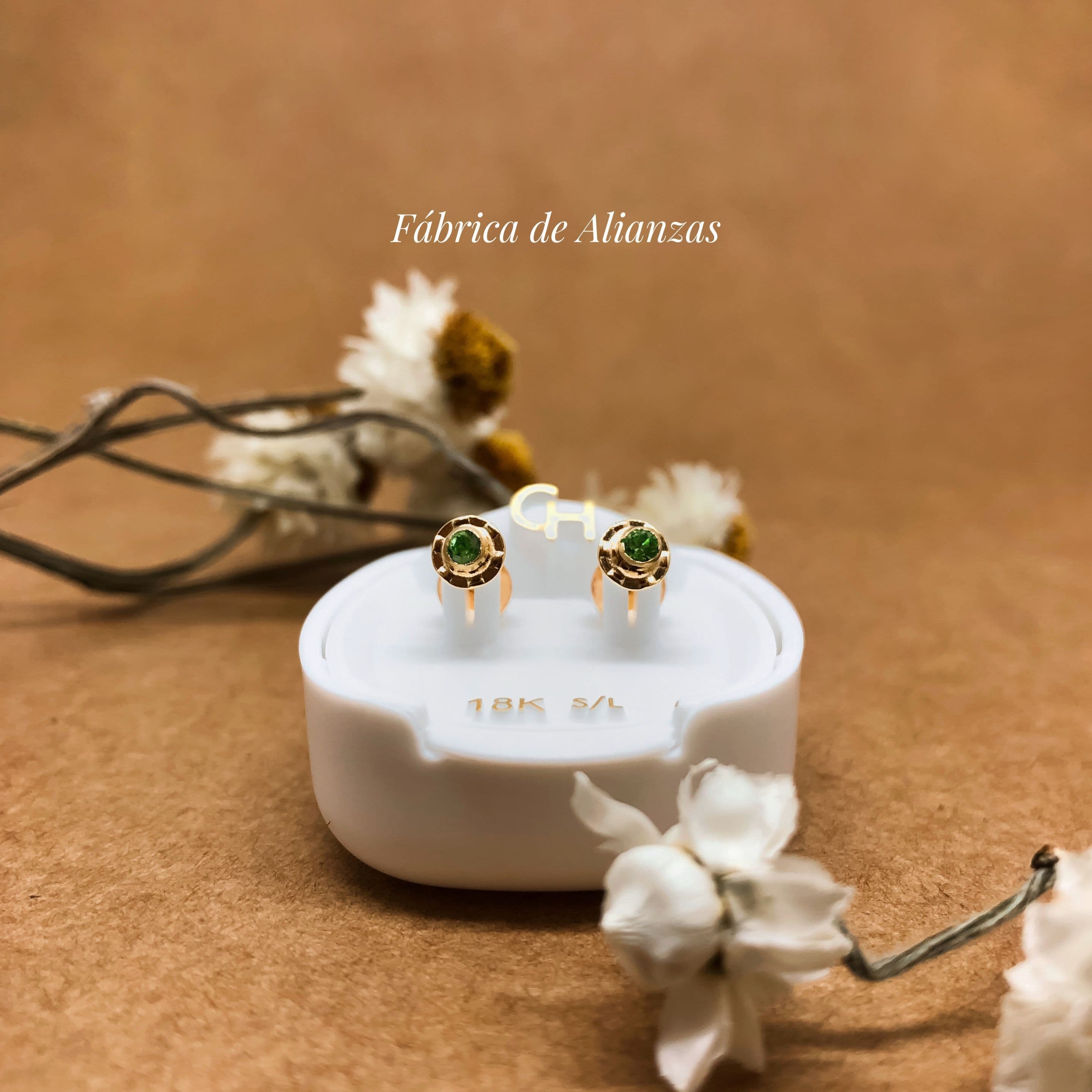 Aro Abridor Piedra Verde Claro Chico