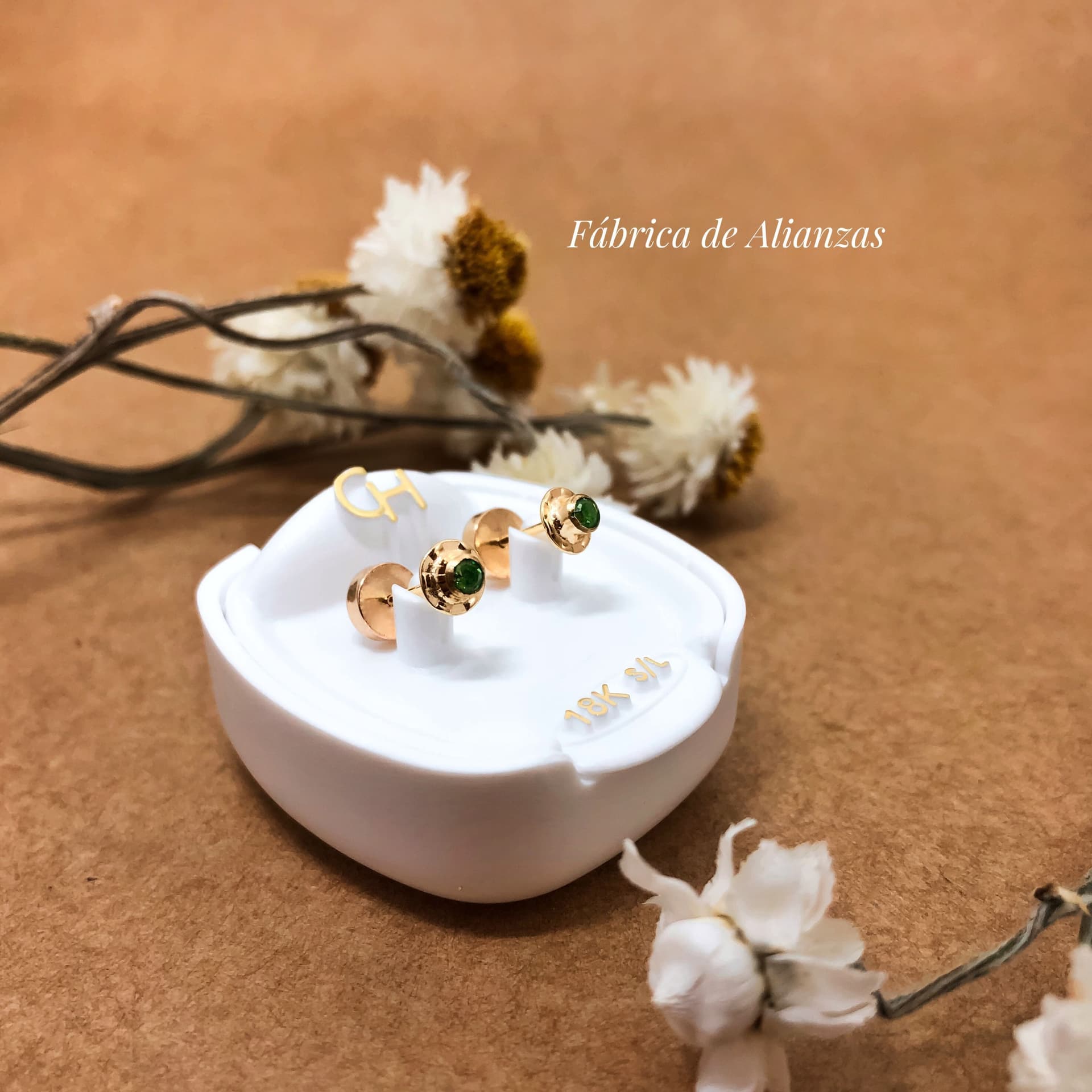 Aro Abridor Piedra Verde Claro Chico