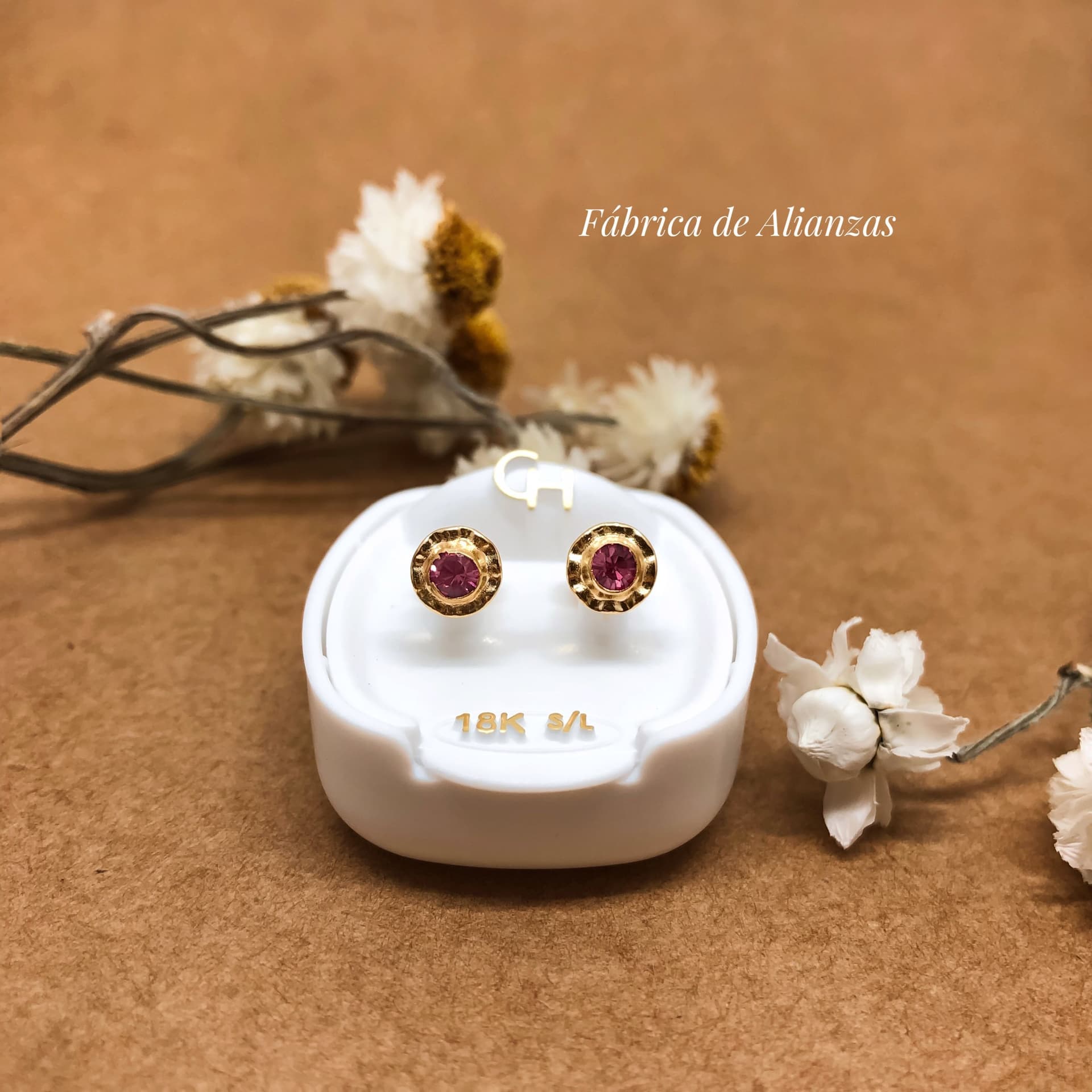 Aro Abridor Piedra Rosa Mediano