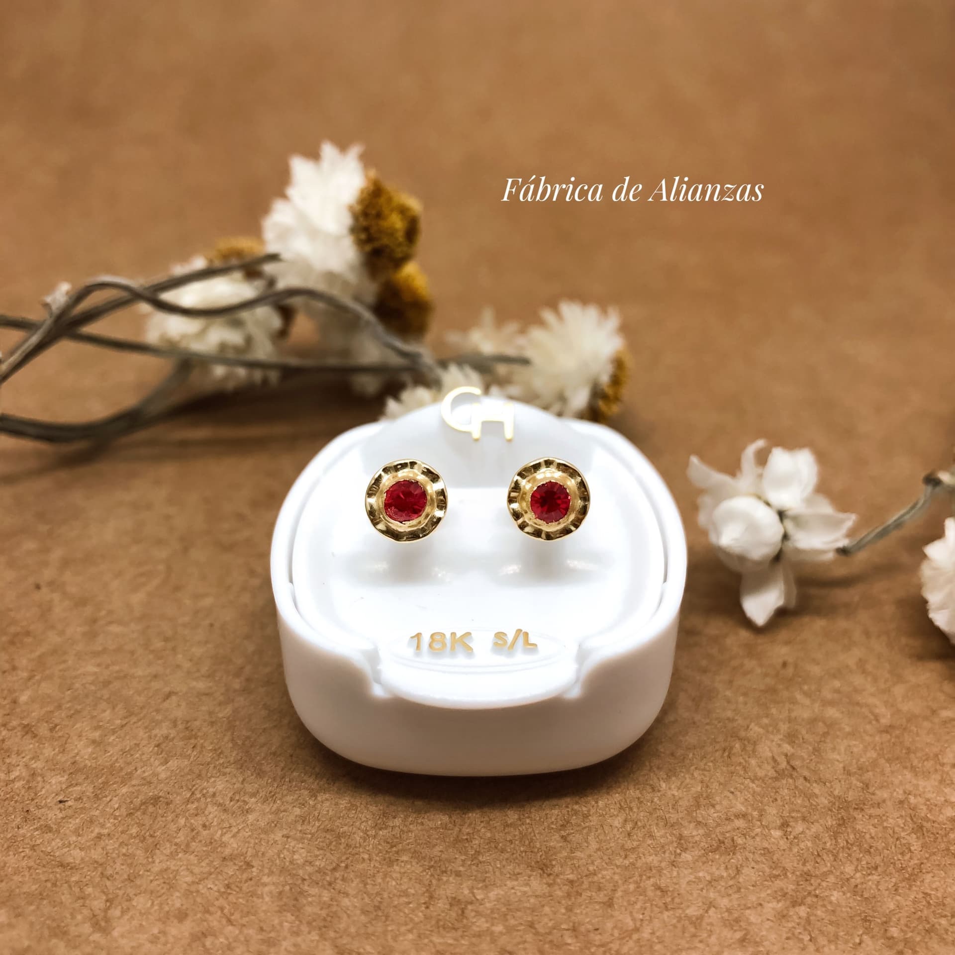 Aro Abridor Piedra Roja Chico