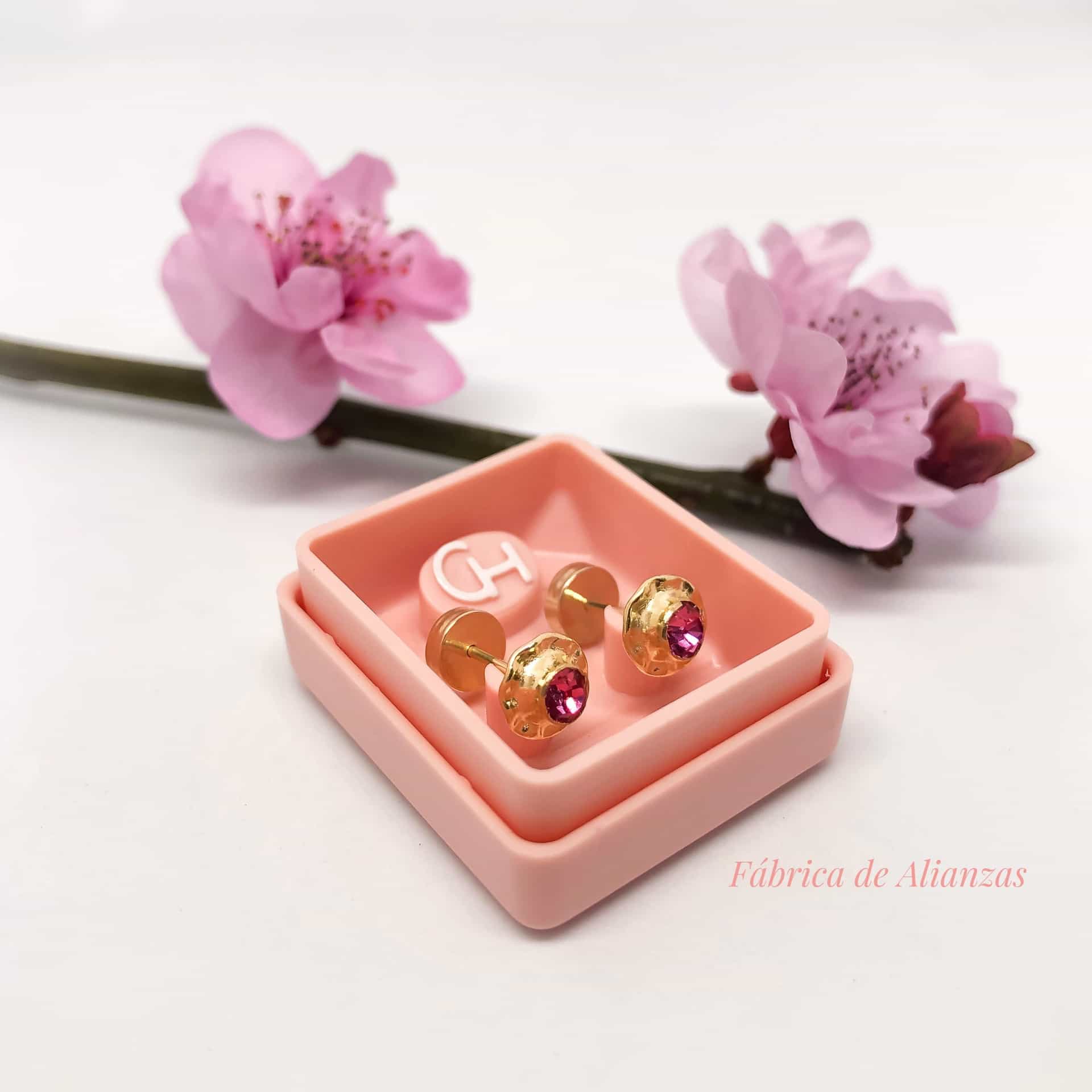 Aro Abridor Piedra Rosa Mediana