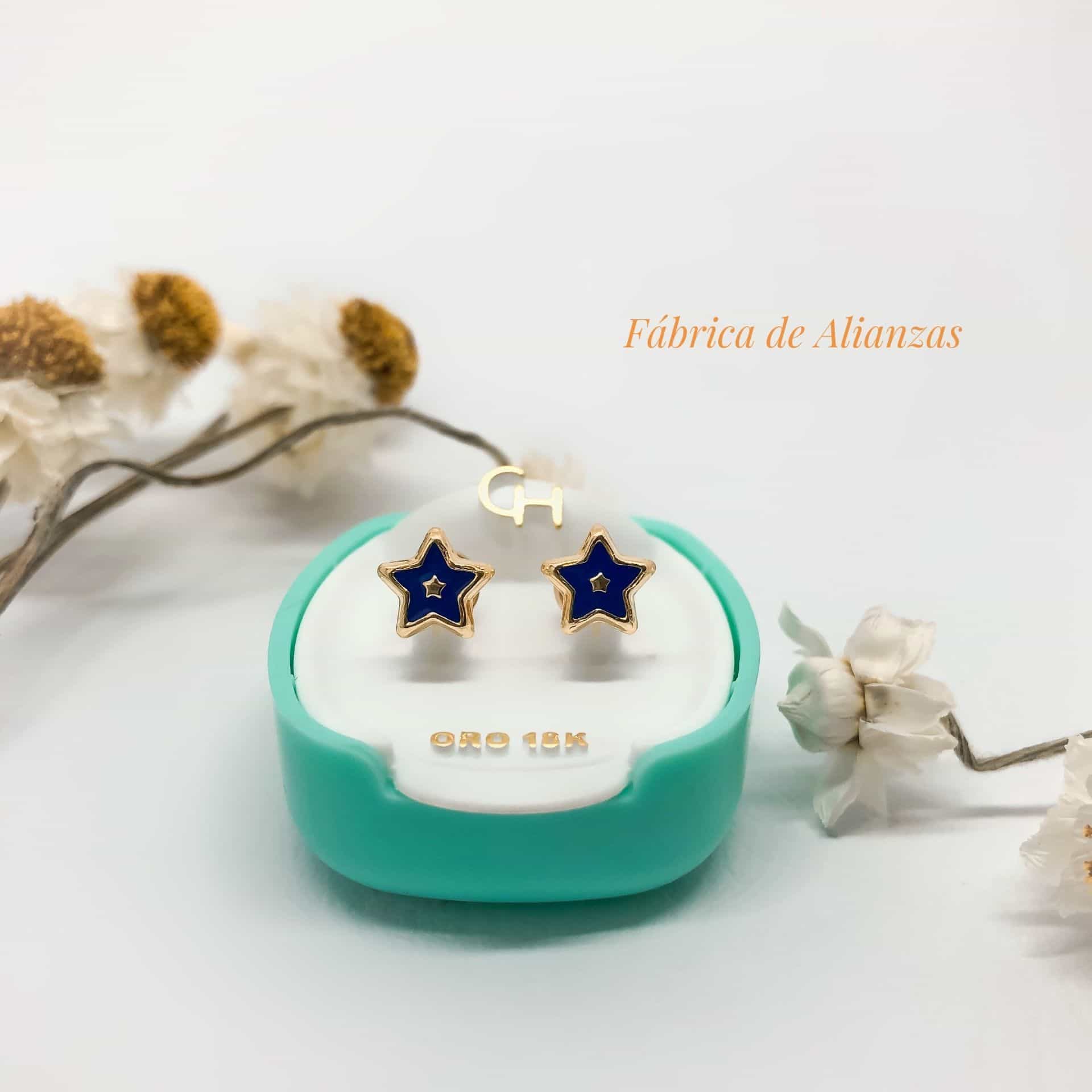 Aro Abridor Estrella Laqueada Azul