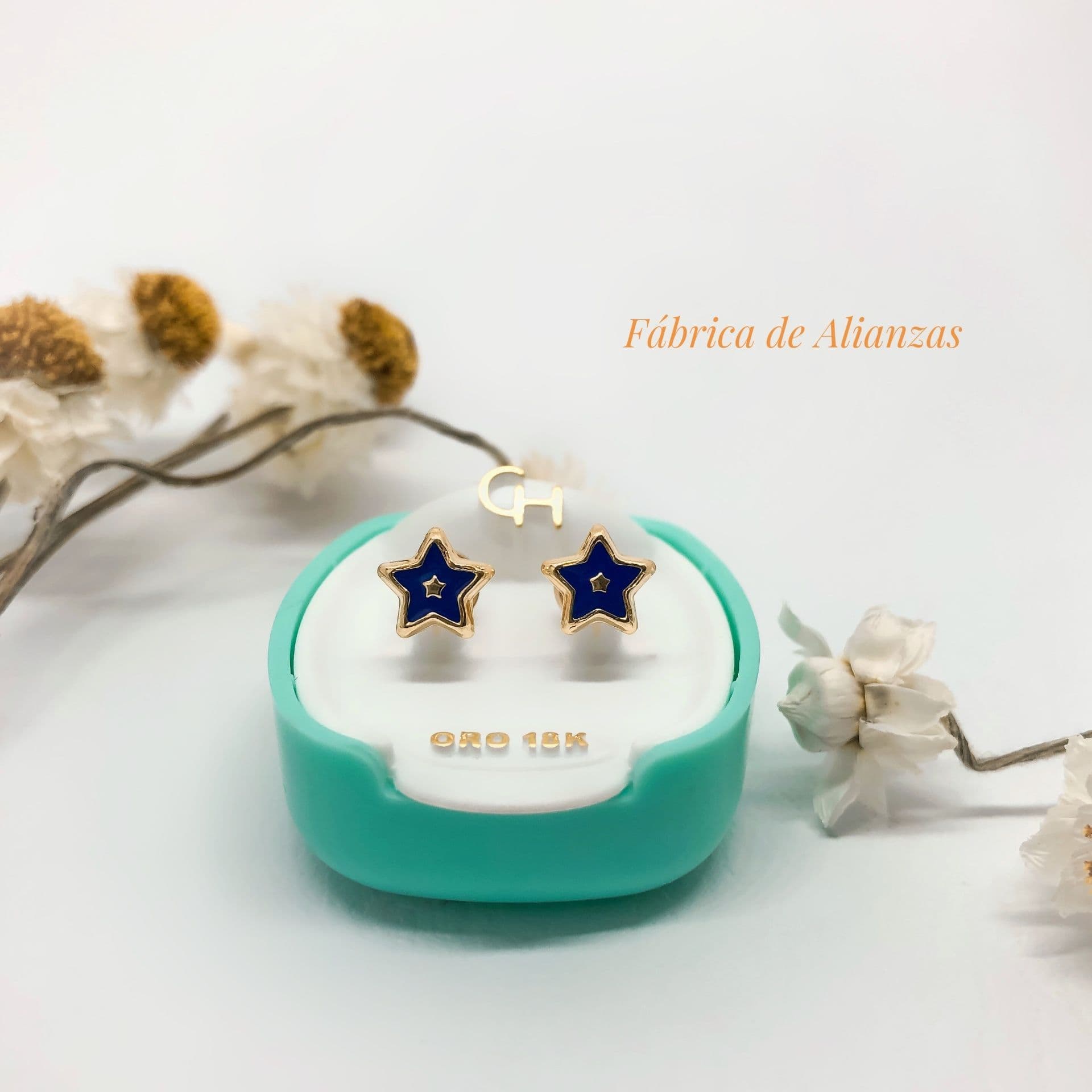 Aro Abridor Estrella Laqueada Azul