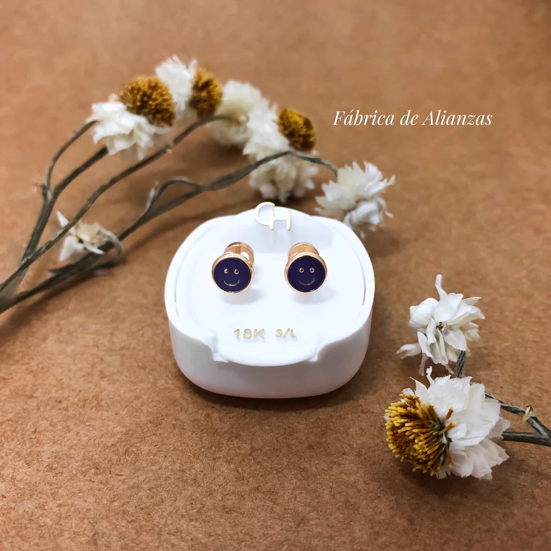 Aro Abridor Carita Laqueada Azul