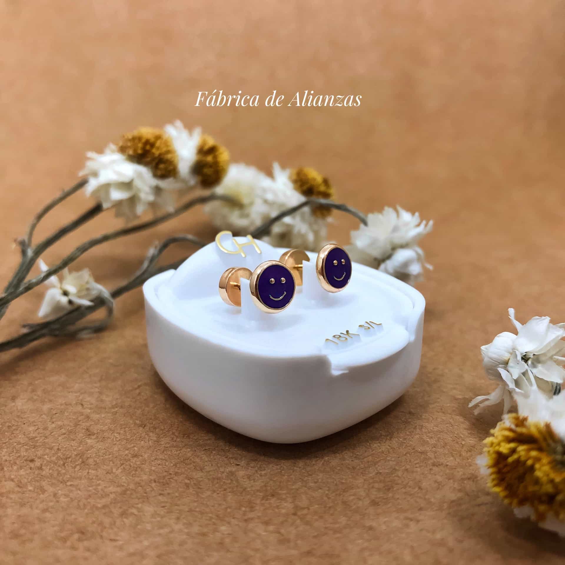 Aro Abridor Carita Laqueada Azul