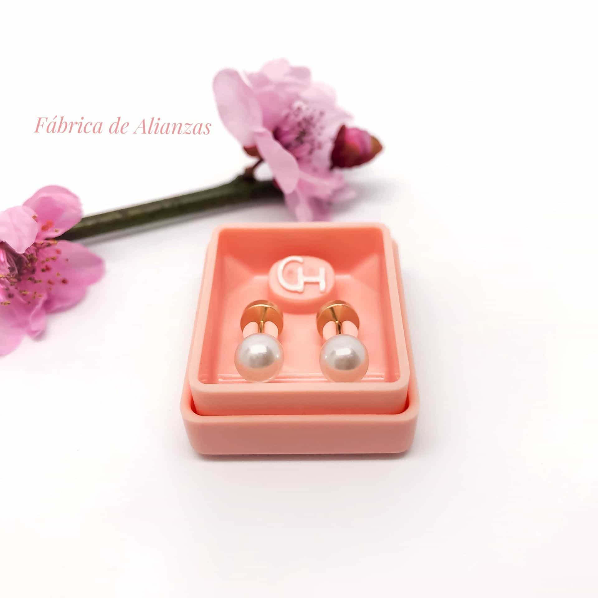 Aro Abridor Perla Mediana Símil 5 mm