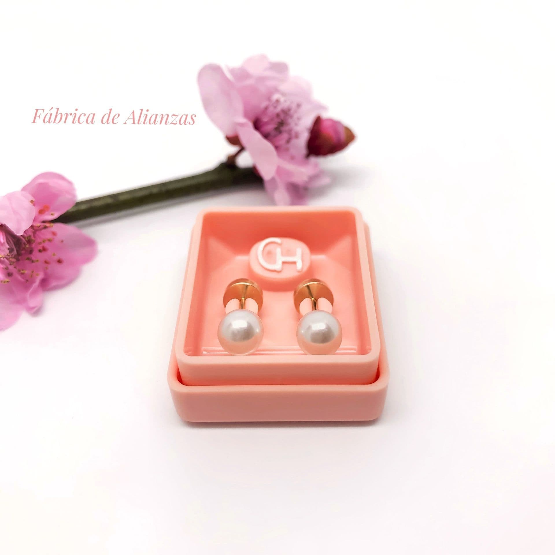 Aro Abridor Perla Mediana Símil 5 mm