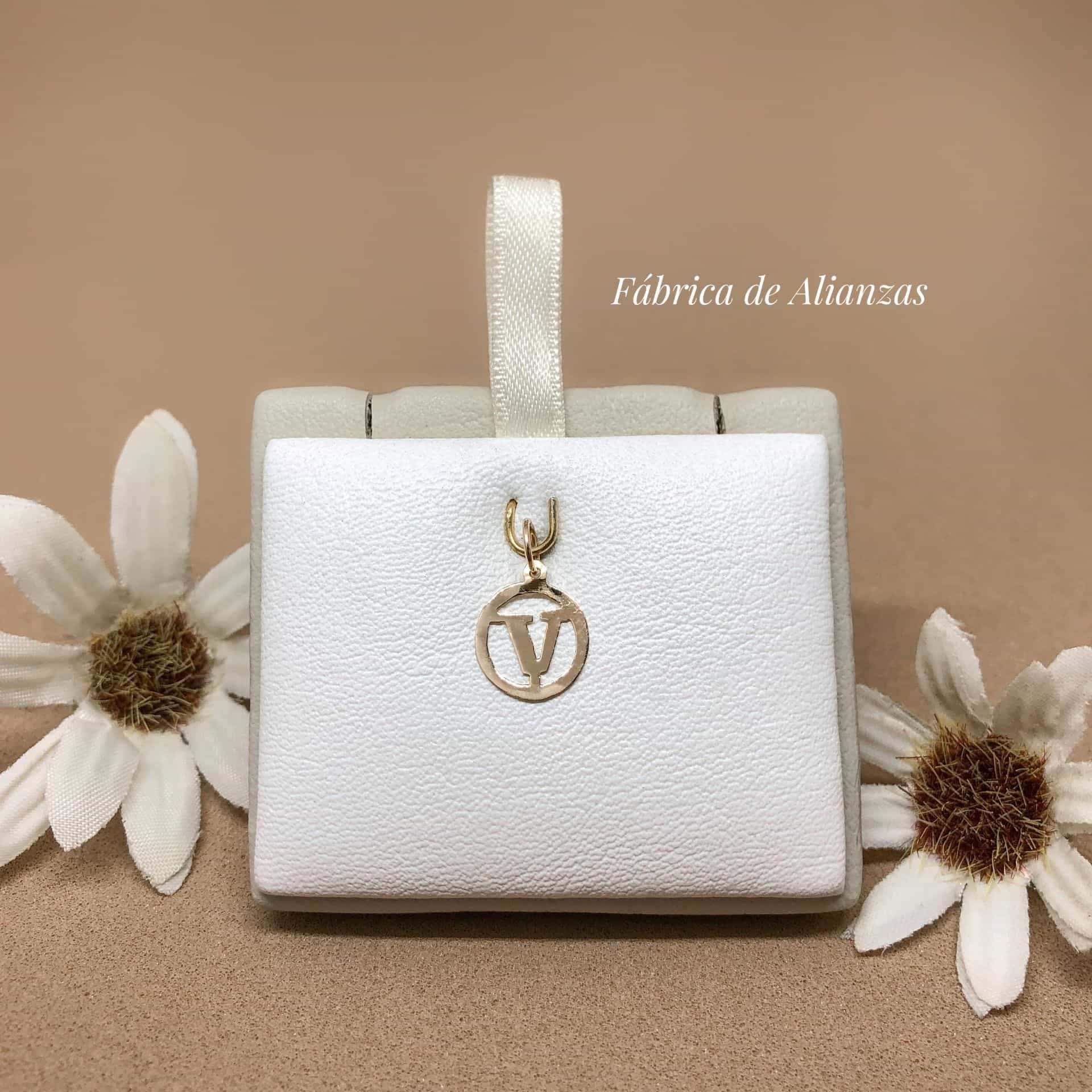 Dije Inicial Circulito '"V"