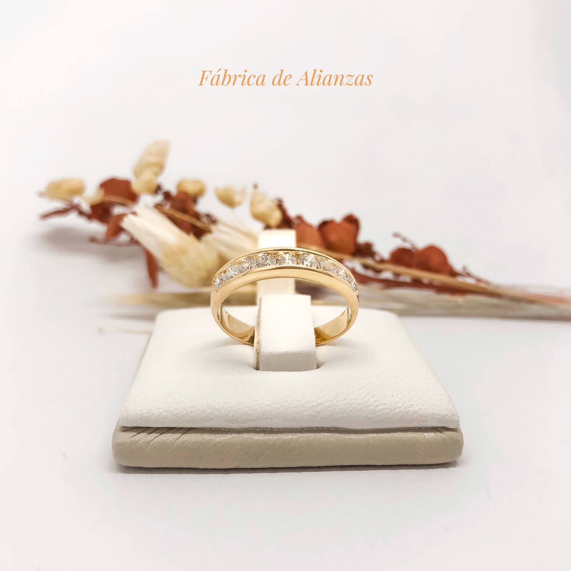 Anillo 1/2 Sin Fin Piedras Blancas