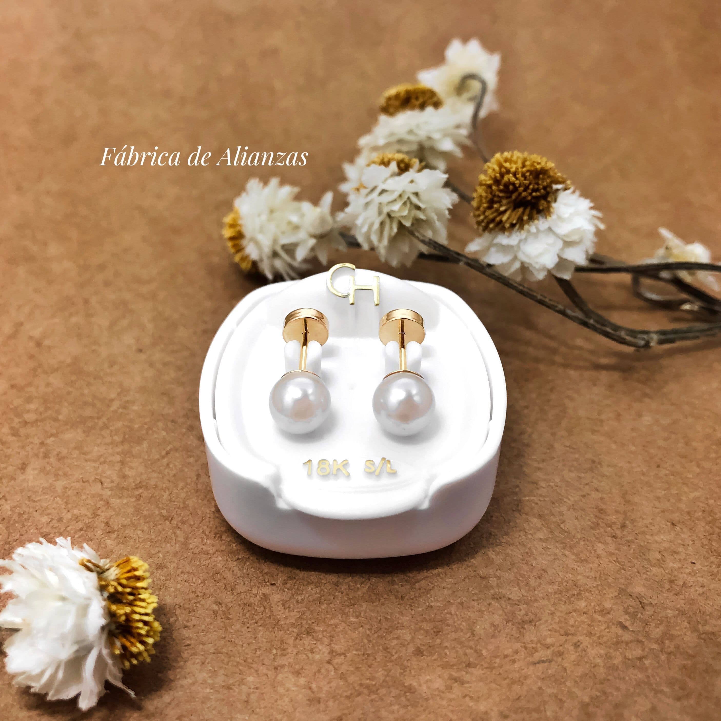 Aro Abridor Perla Grande Símil 6 mm