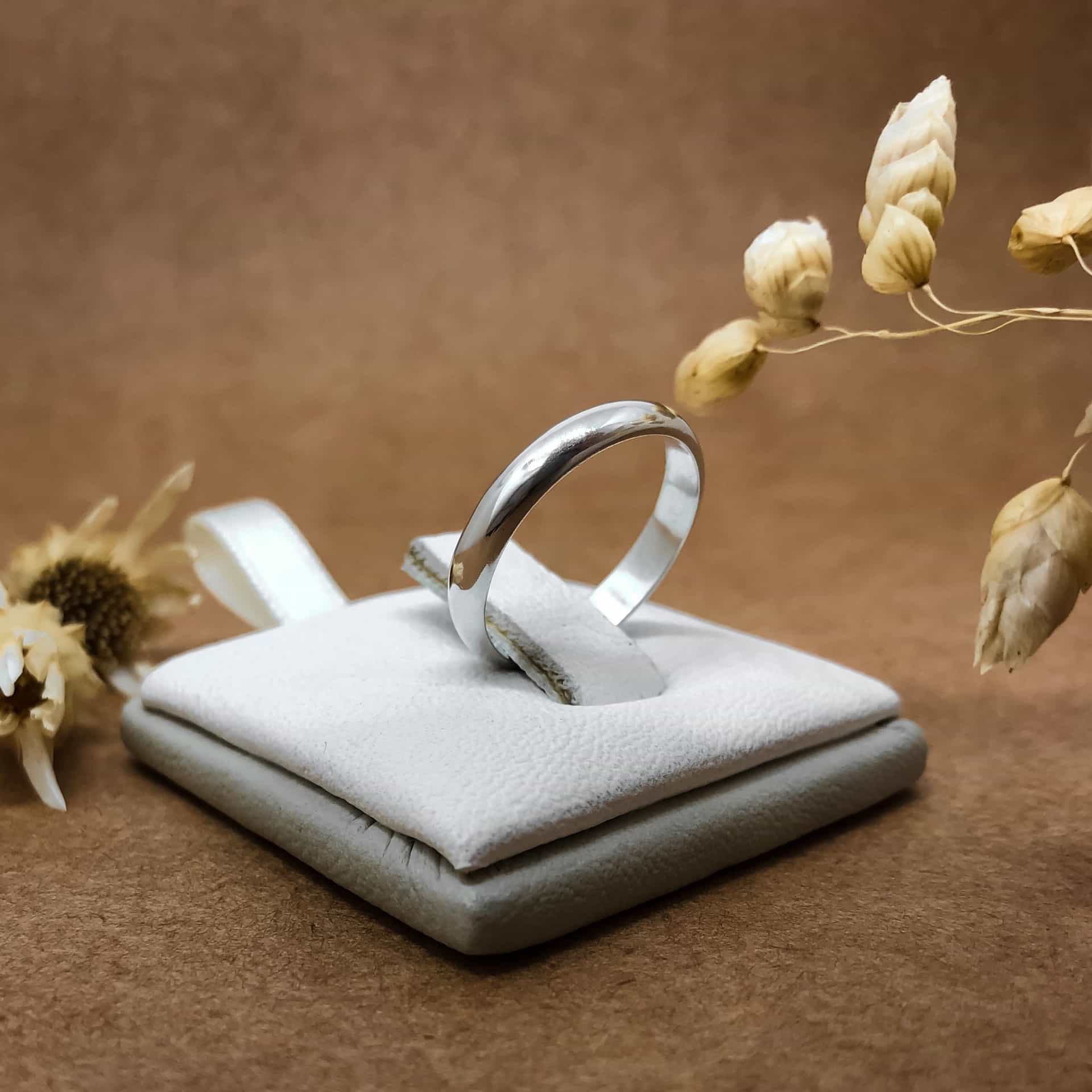 Alianza Media Caña Ancha Oro Blanco