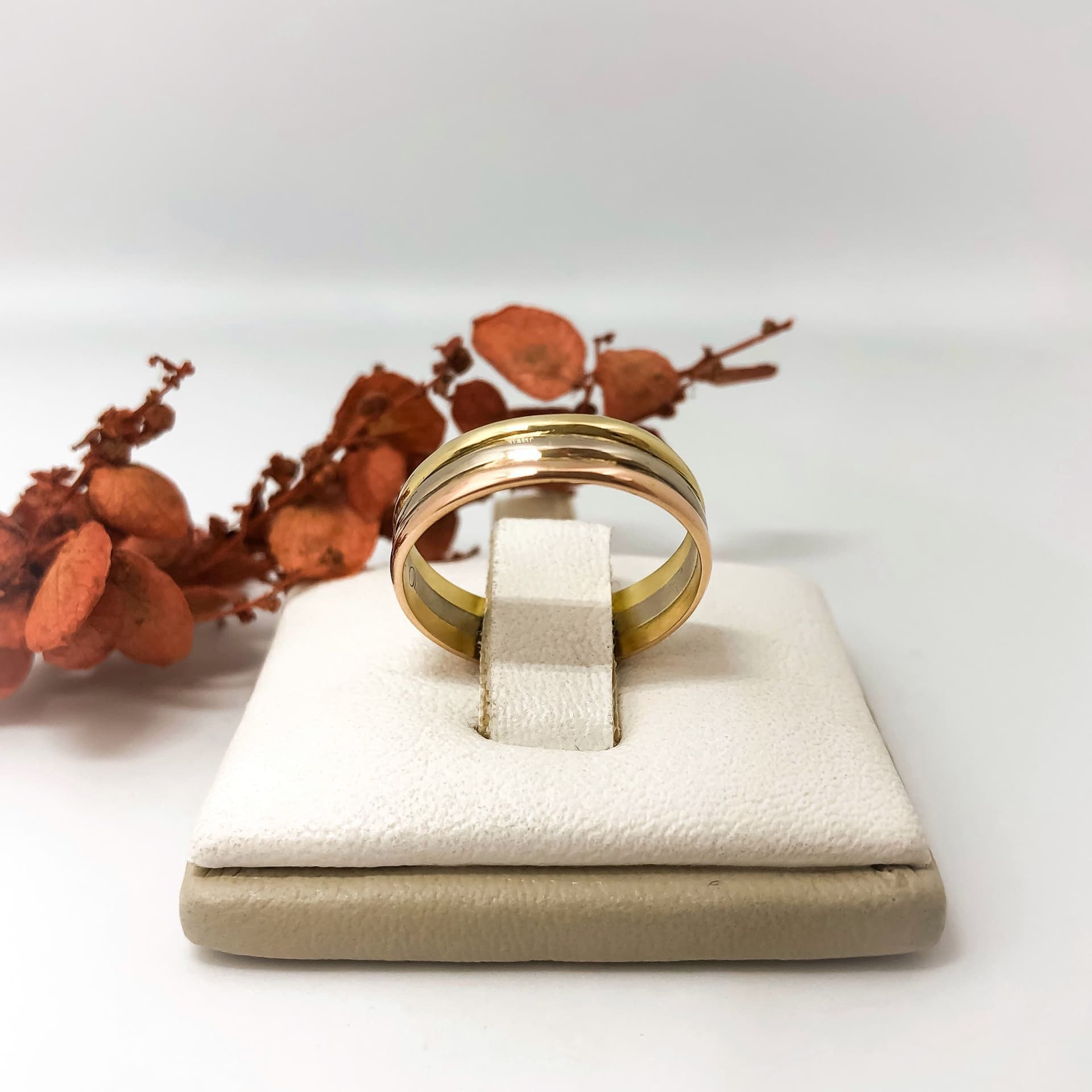 Alianza 1/2 Caña Cartier, Oro Amarillo, Rosado, Blanco