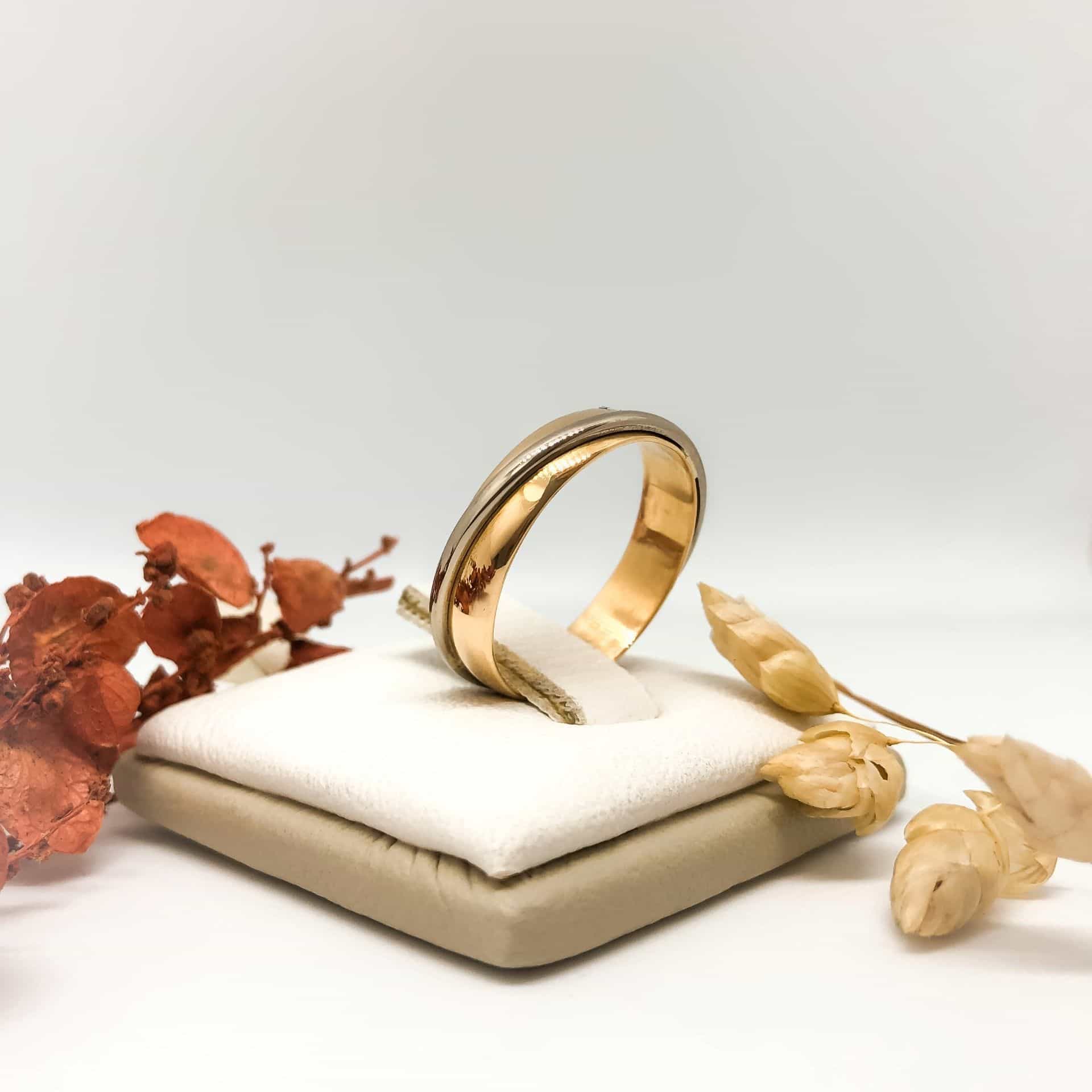 Alianza Saturno Oro Rosado Oro Blanco