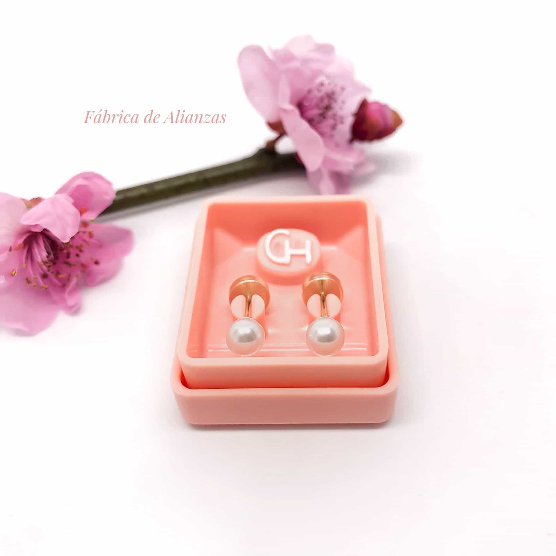 Aro Abridor Perla Chica Símil 4 mm