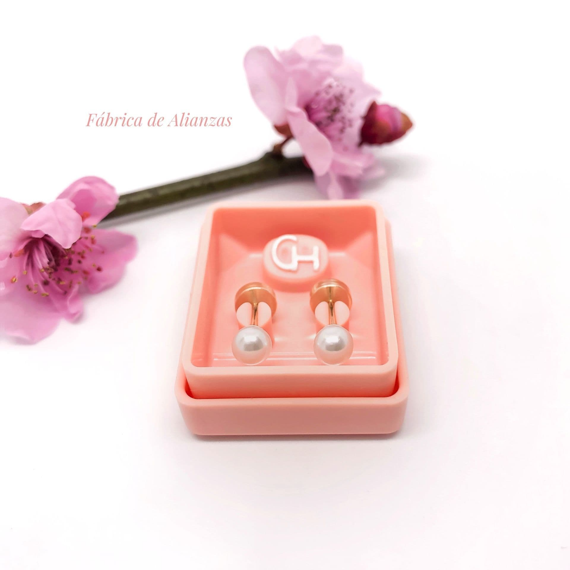 Aro Abridor Perla Chica Símil 4 mm