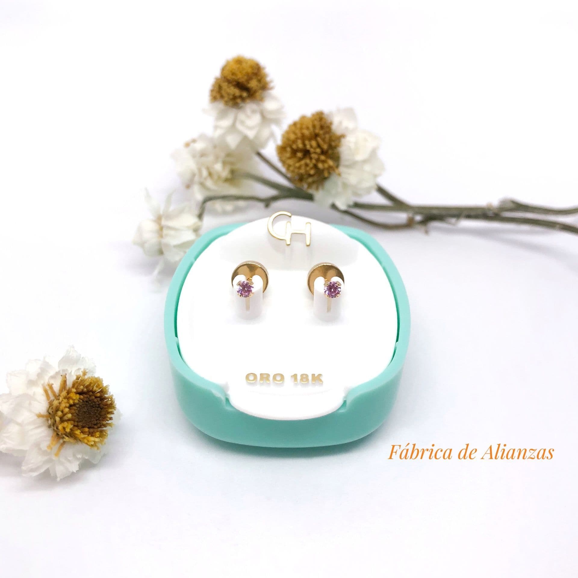 Aro Abridor Grifa Chica Piedra Rosa