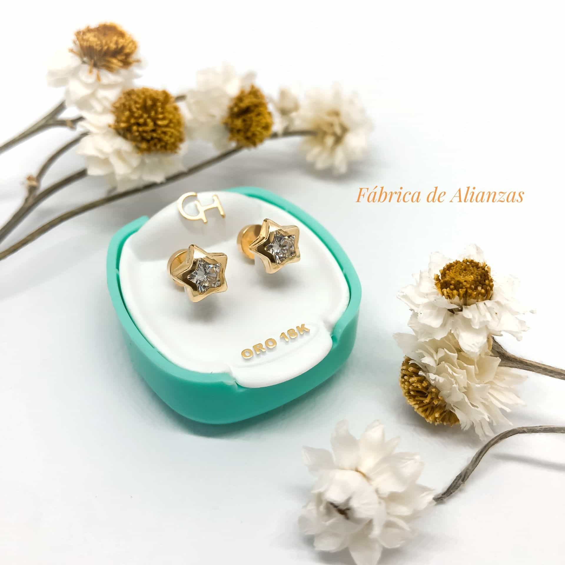 Aro Abridor Estrella Piedra Blanca Grande