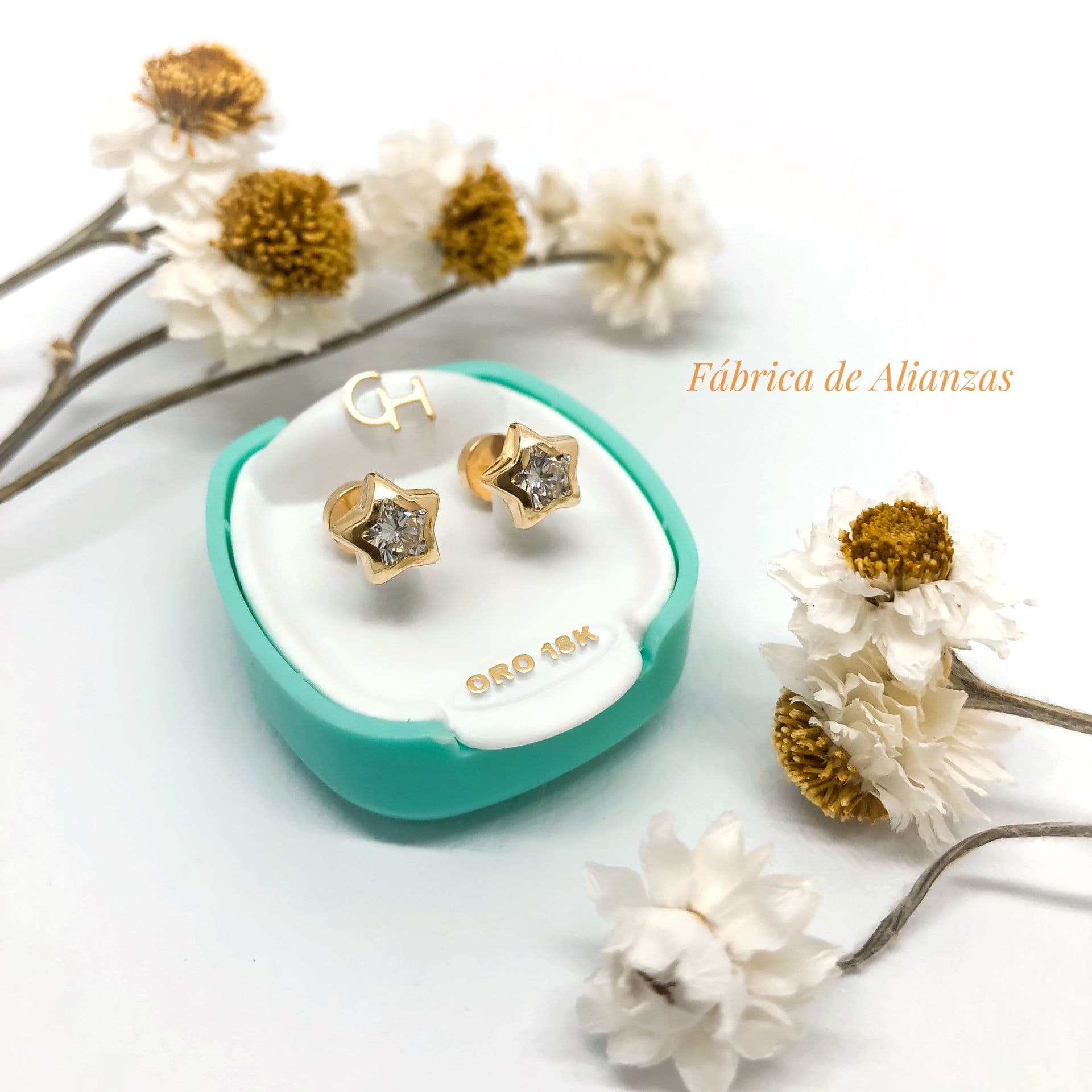 Aro Abridor Estrella Piedra Blanca Grande