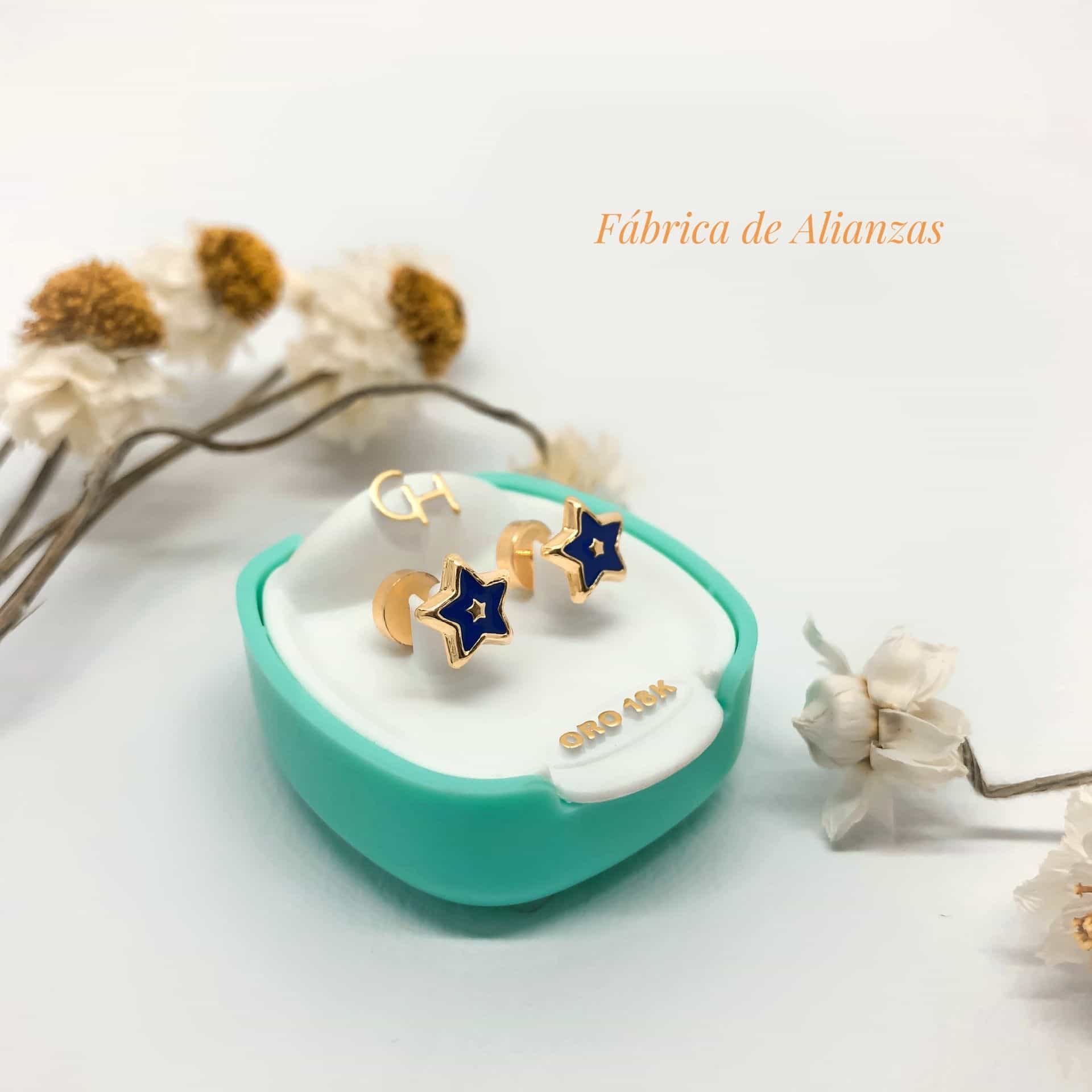 Aro Abridor Estrella Laqueada Azul