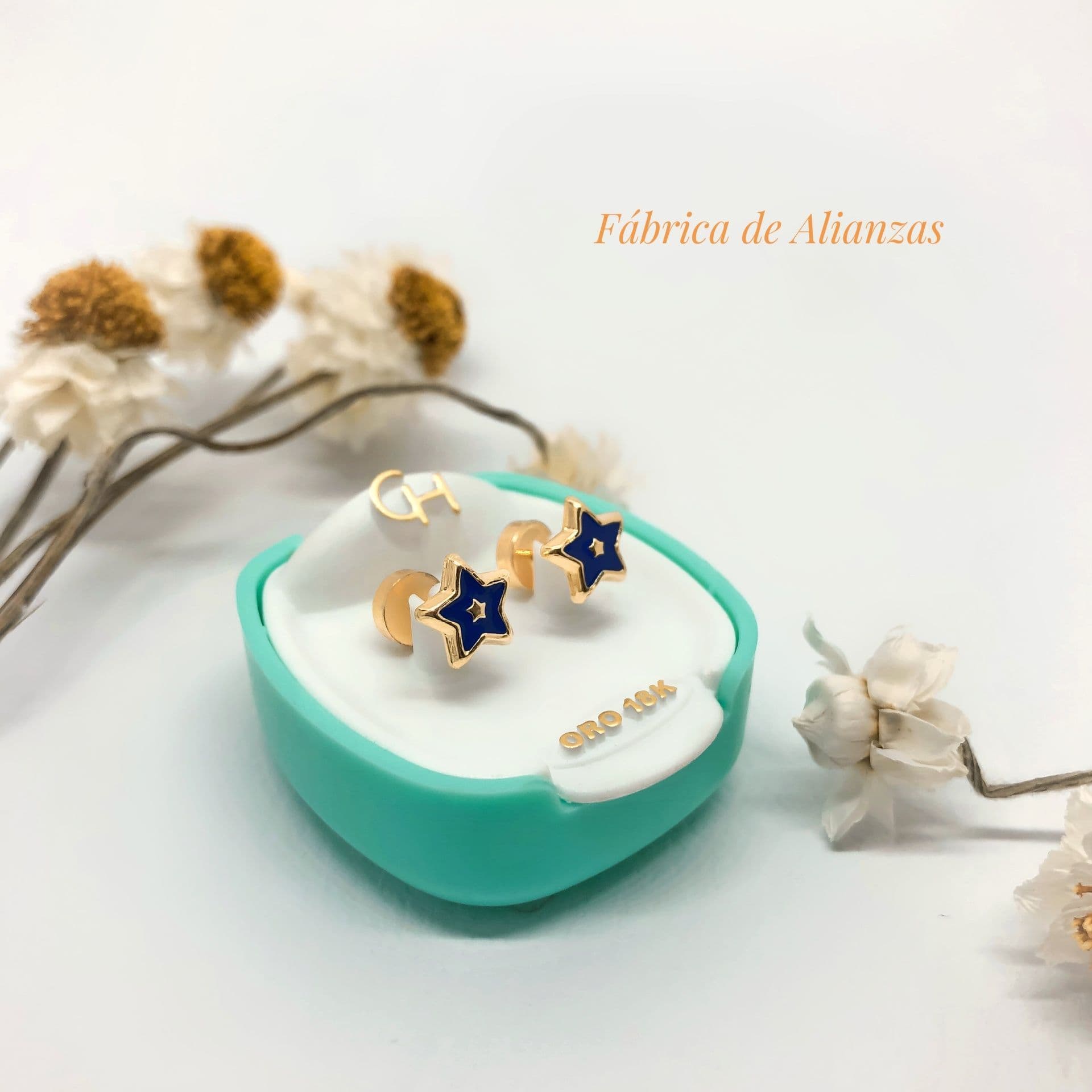 Aro Abridor Estrella Laqueada Azul