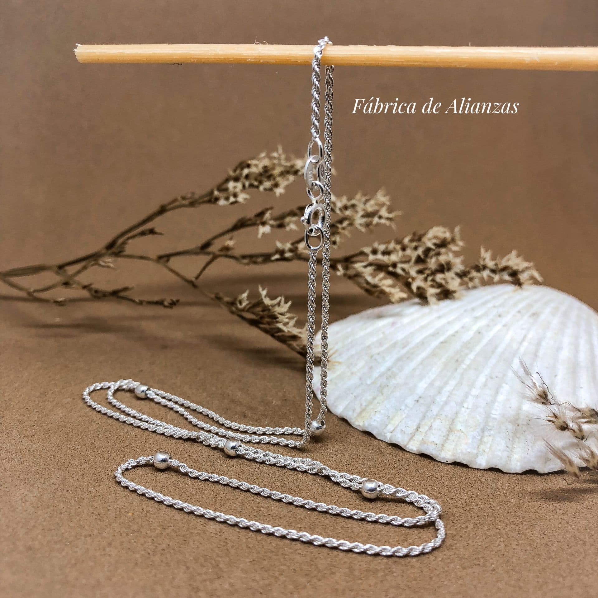 Cadena Soga con 5 Bolitas