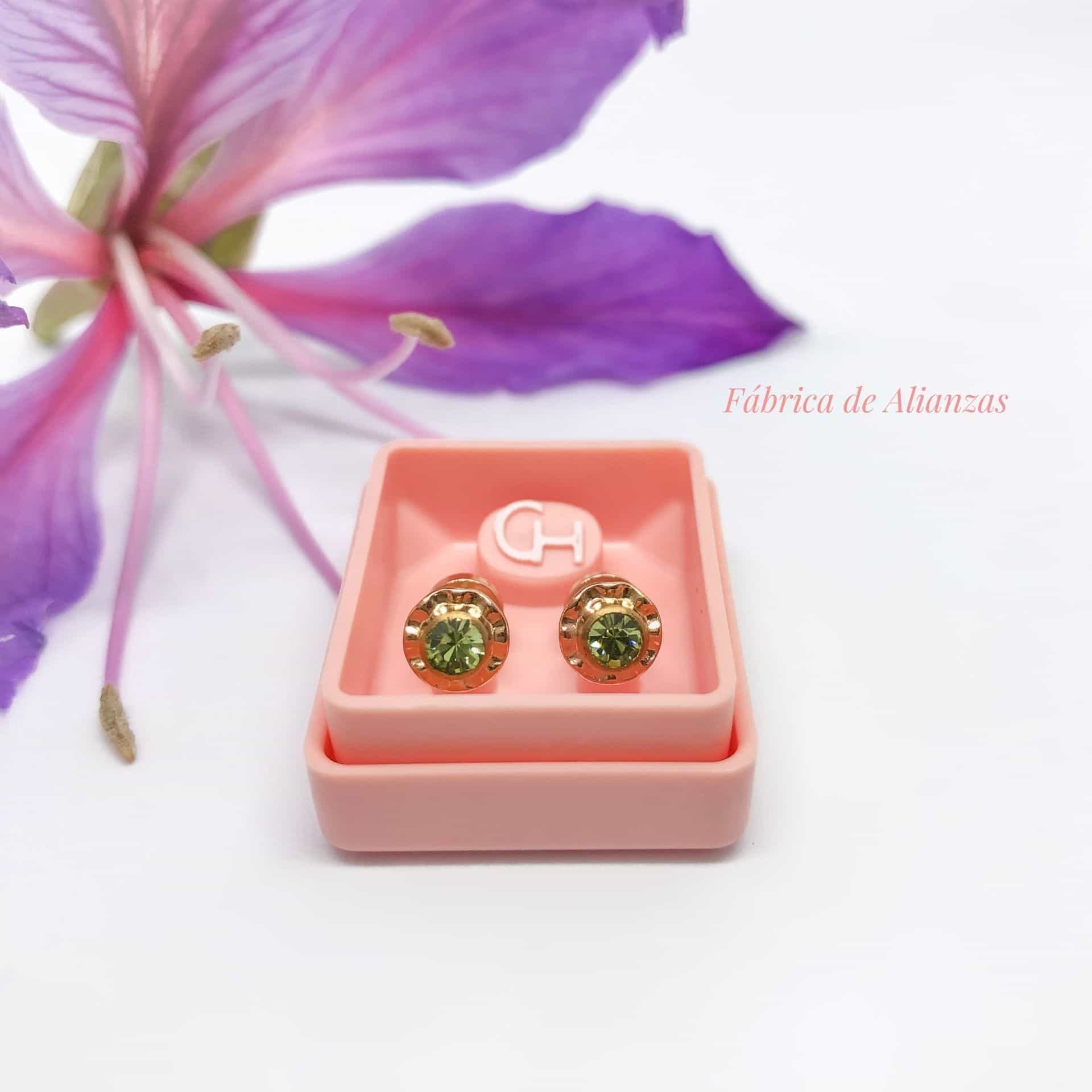 Aro Abridor Piedra Verde Mediana