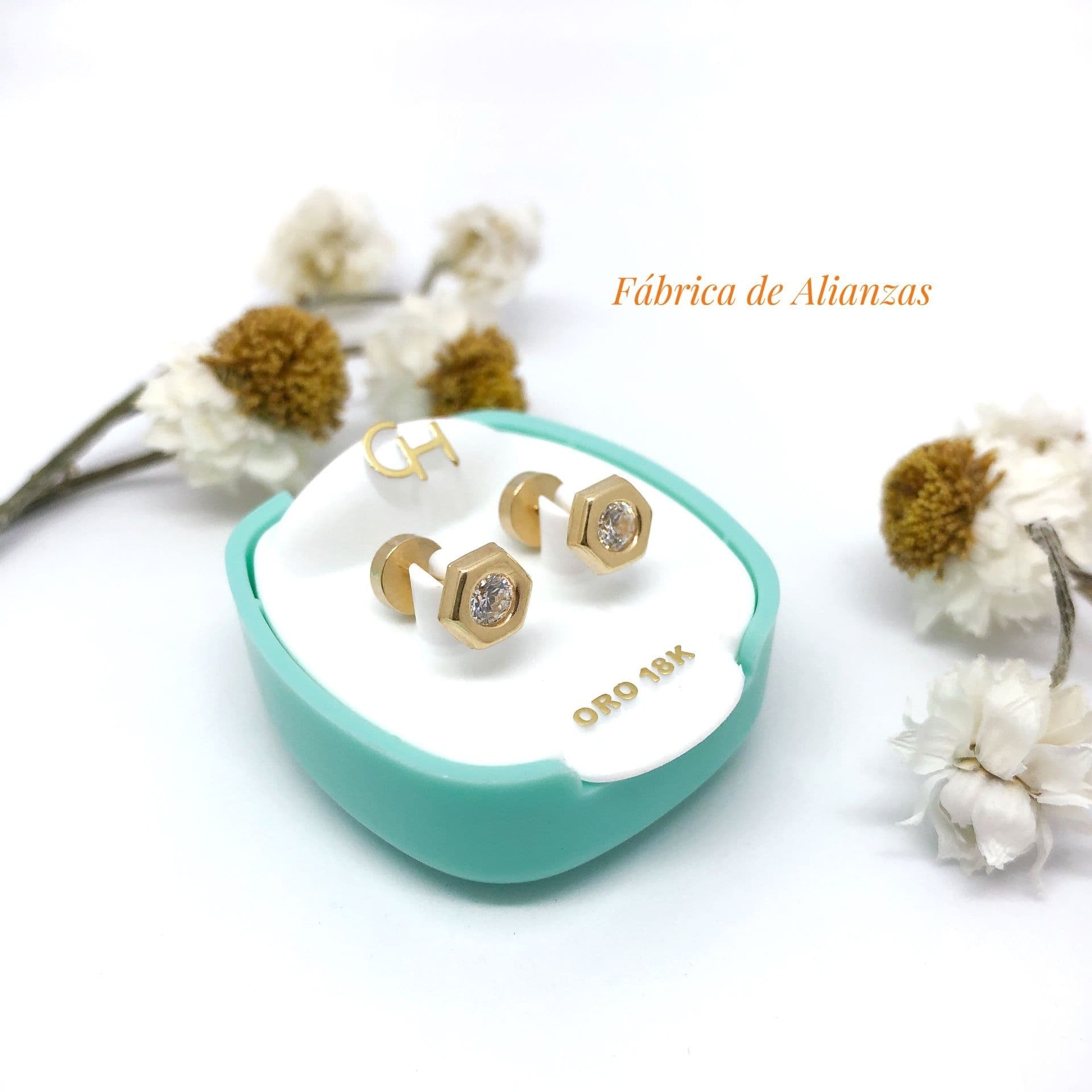 Aro Abridor Hexagonal Piedra Blanca